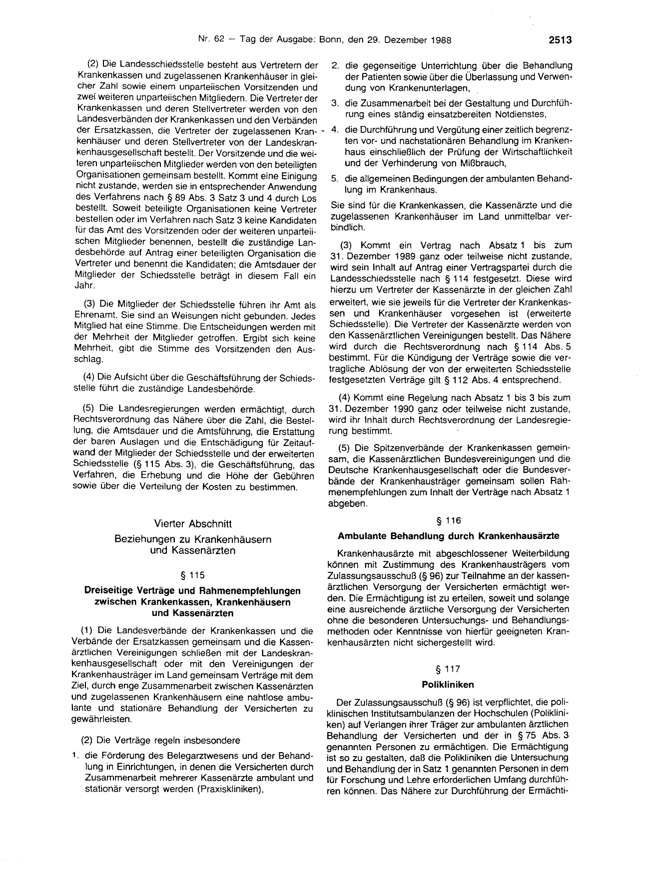 BGBl. 1988, Seite 2513 — Originalseite als Abbildung