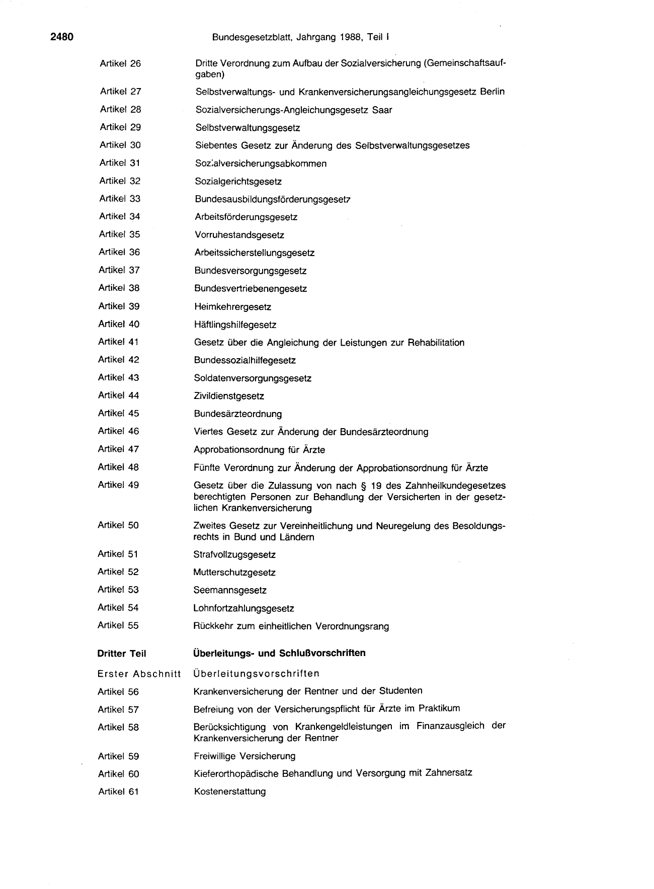 BGBl. 1988, Seite 2480 — Originalseite als Abbildung