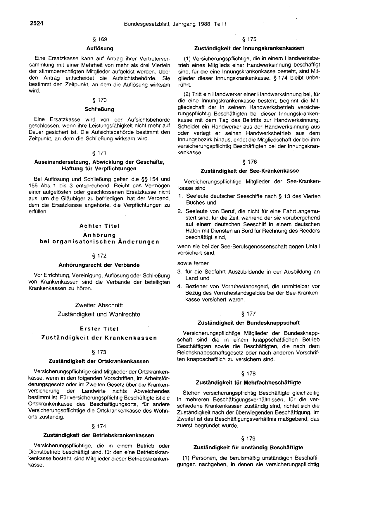 BGBl. 1988, Seite 2524 — Originalseite als Abbildung