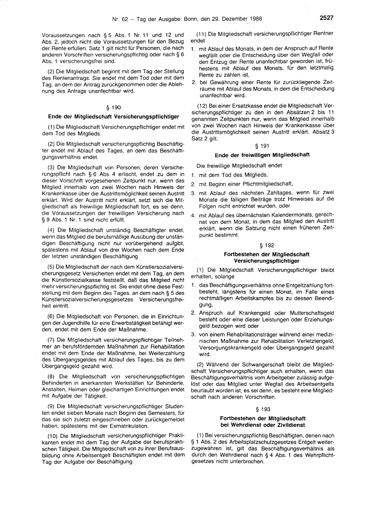 BGBl. 1988, Seite 2527 — Originalseite als Abbildung