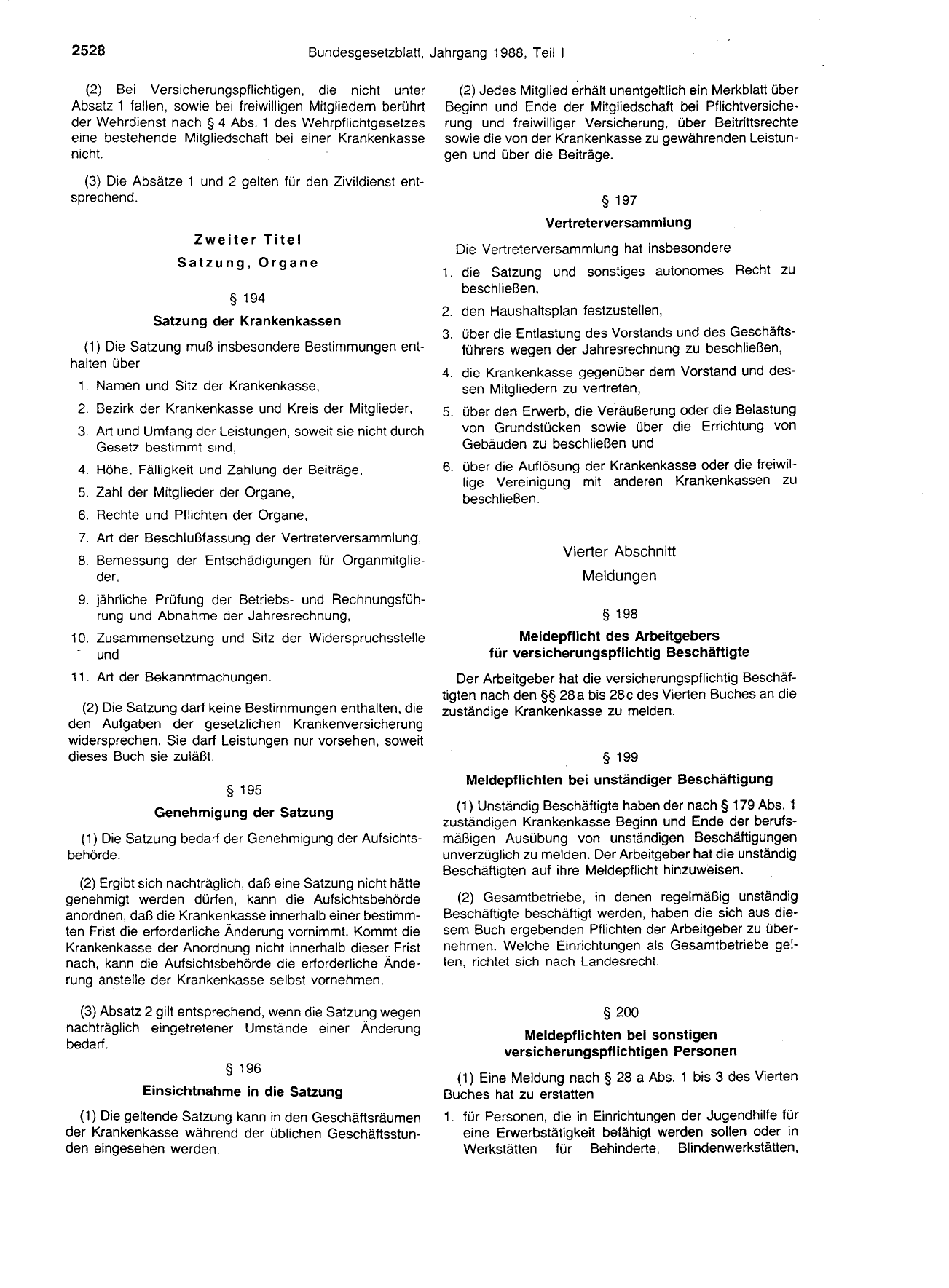 BGBl. 1988, Seite 2528 — Originalseite als Abbildung