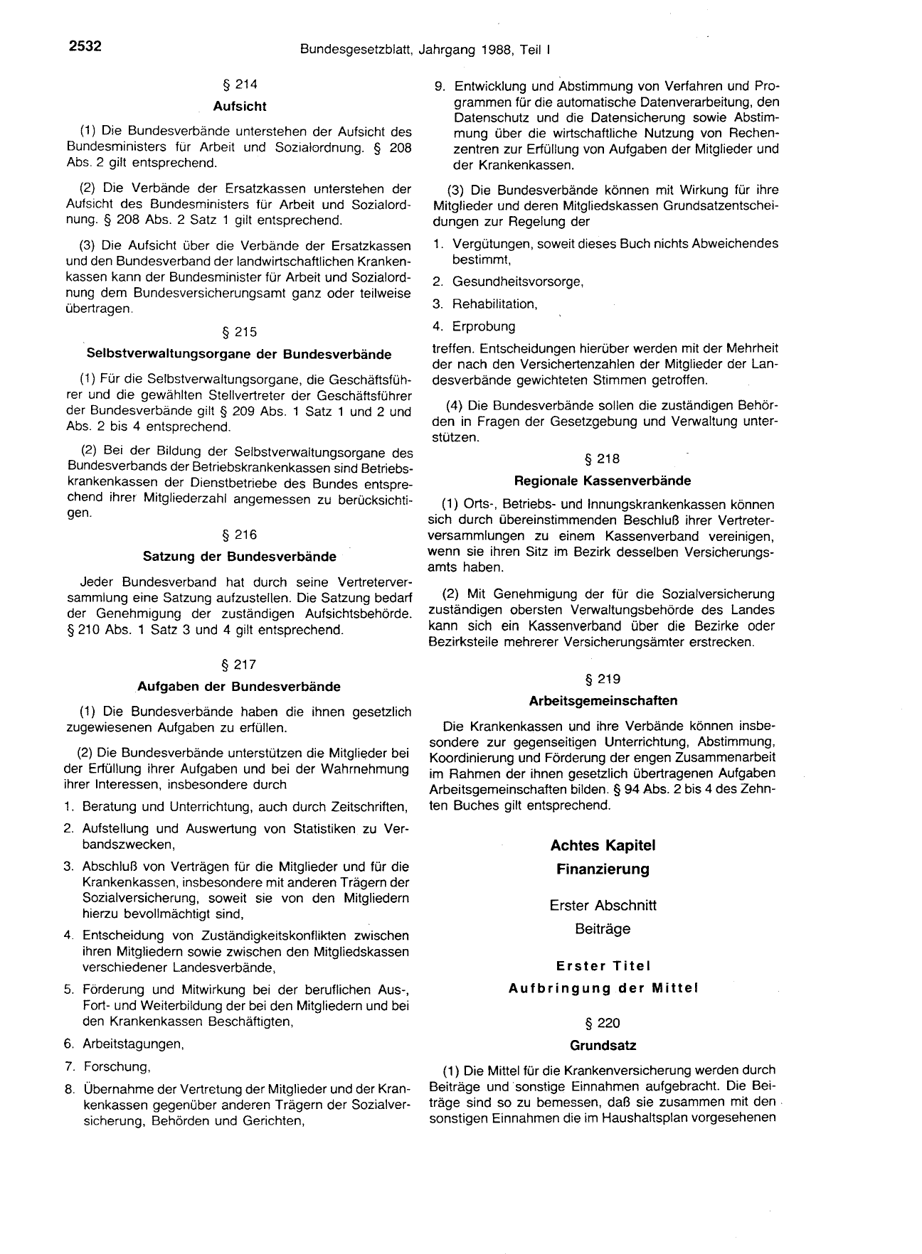 BGBl. 1988, Seite 2532 — Originalseite als Abbildung