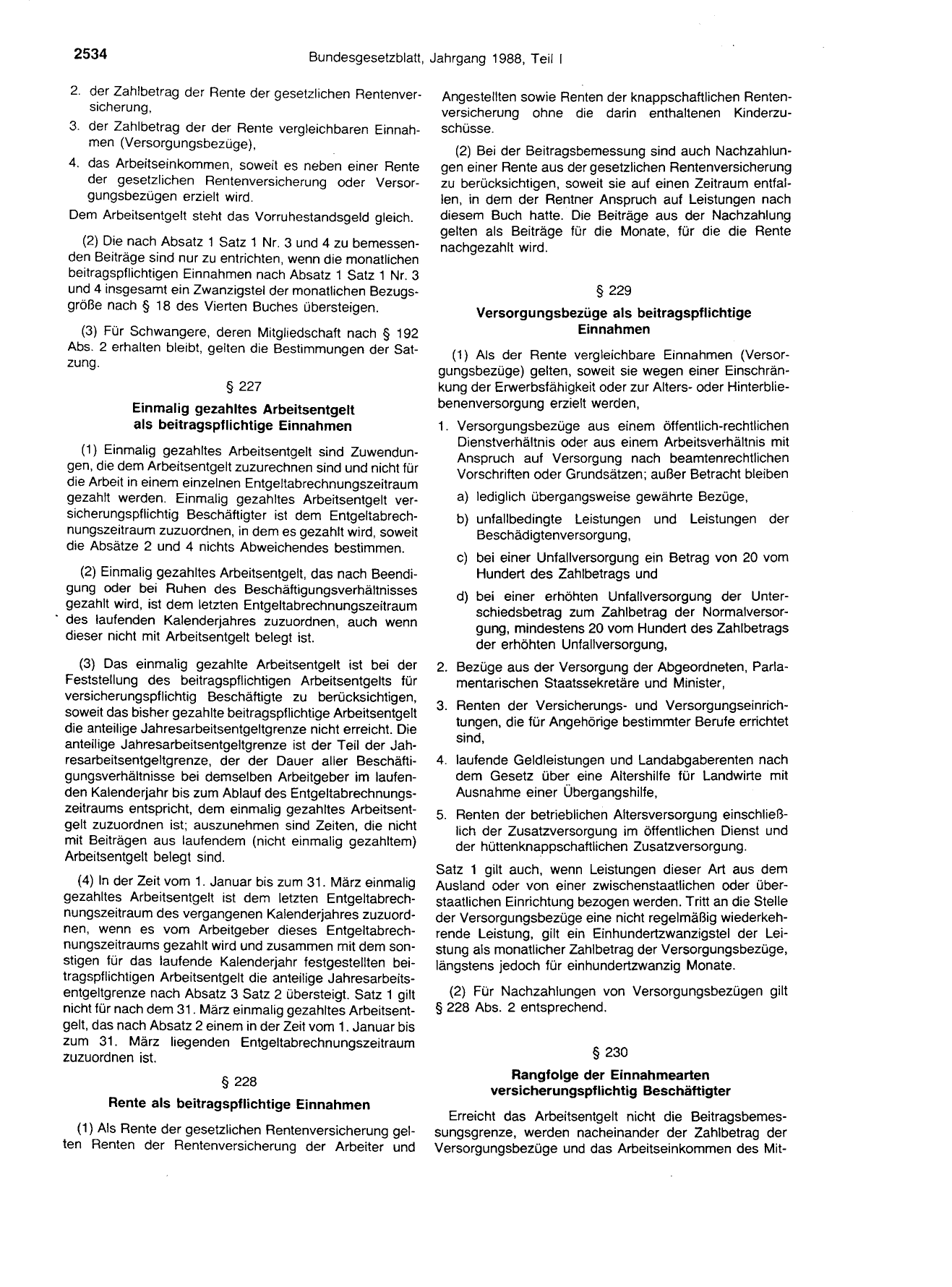 BGBl. 1988, Seite 2534 — Originalseite als Abbildung