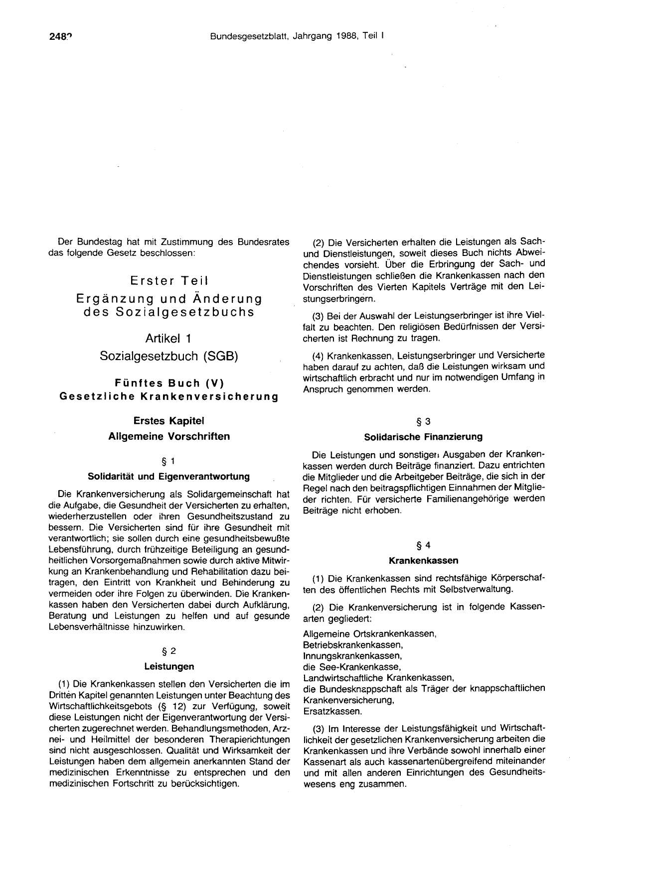 BGBl. 1988, Seite 2482 — Originalseite als Abbildung