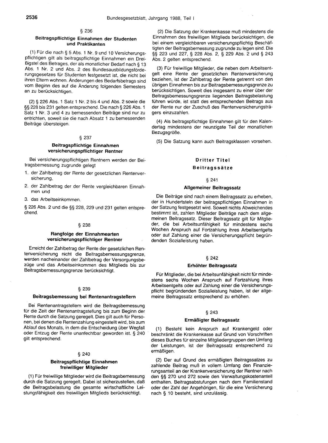 BGBl. 1988, Seite 2536 — Originalseite als Abbildung