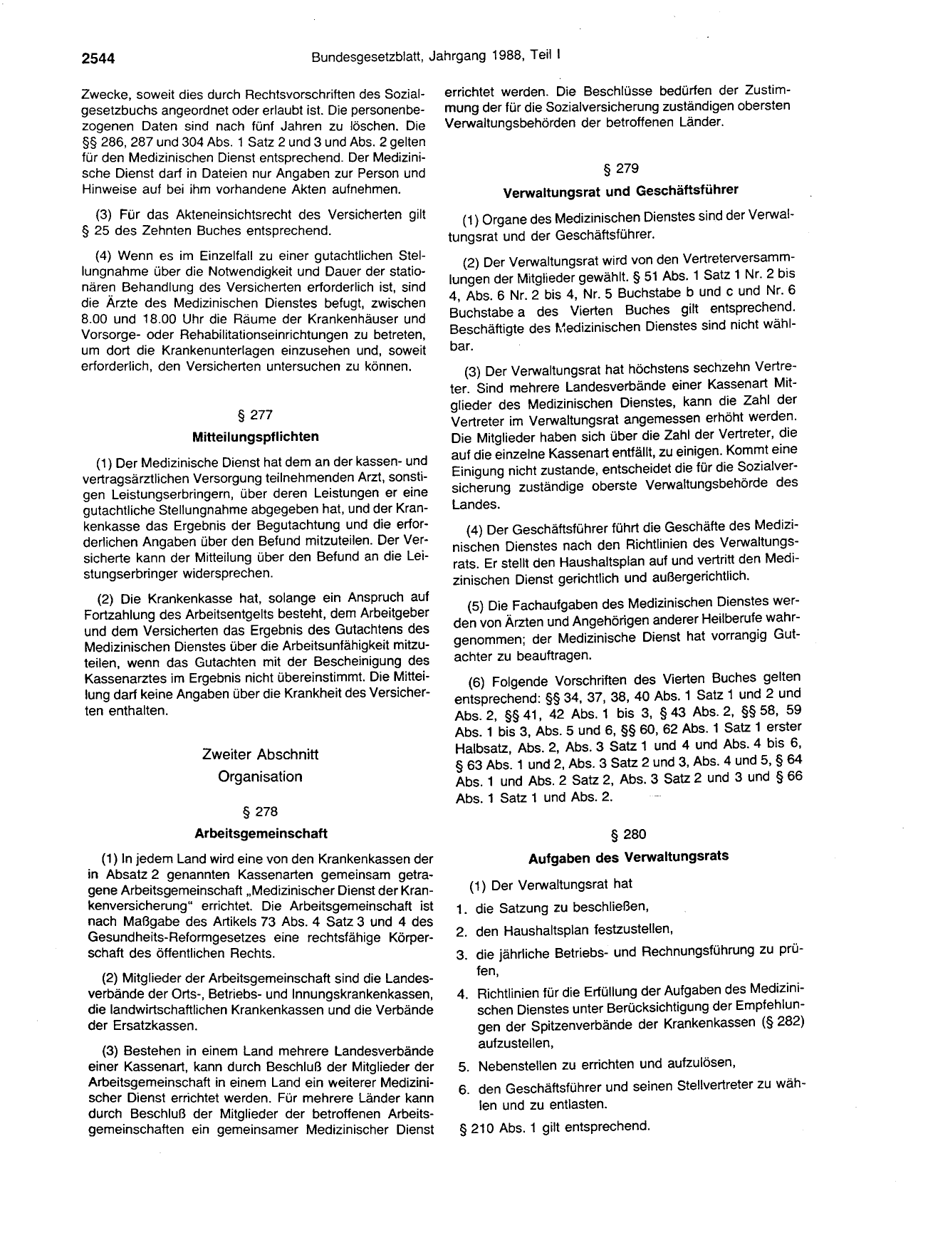 BGBl. 1988, Seite 2544 — Originalseite als Abbildung