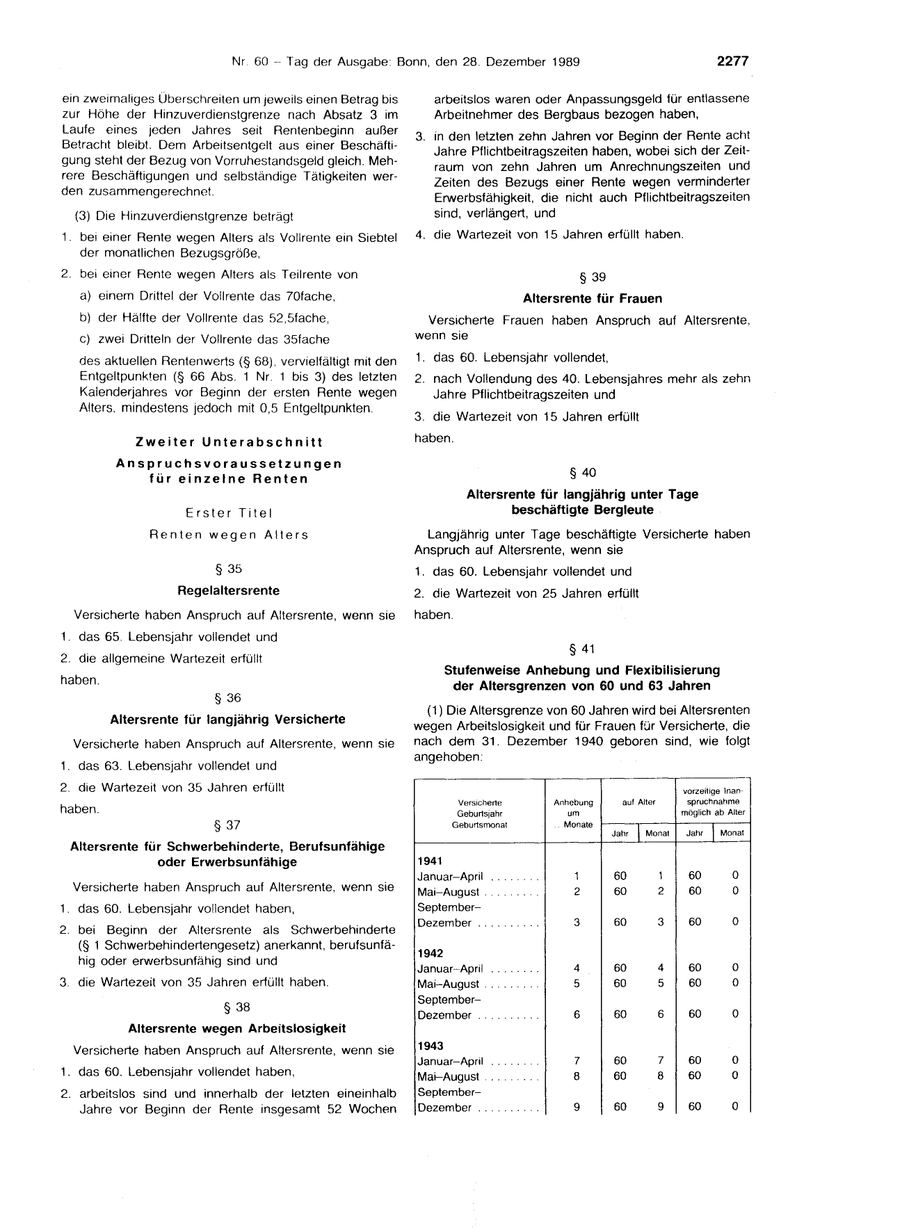 BGBl. 1989, Seite 2277 — Originalseite als Abbildung