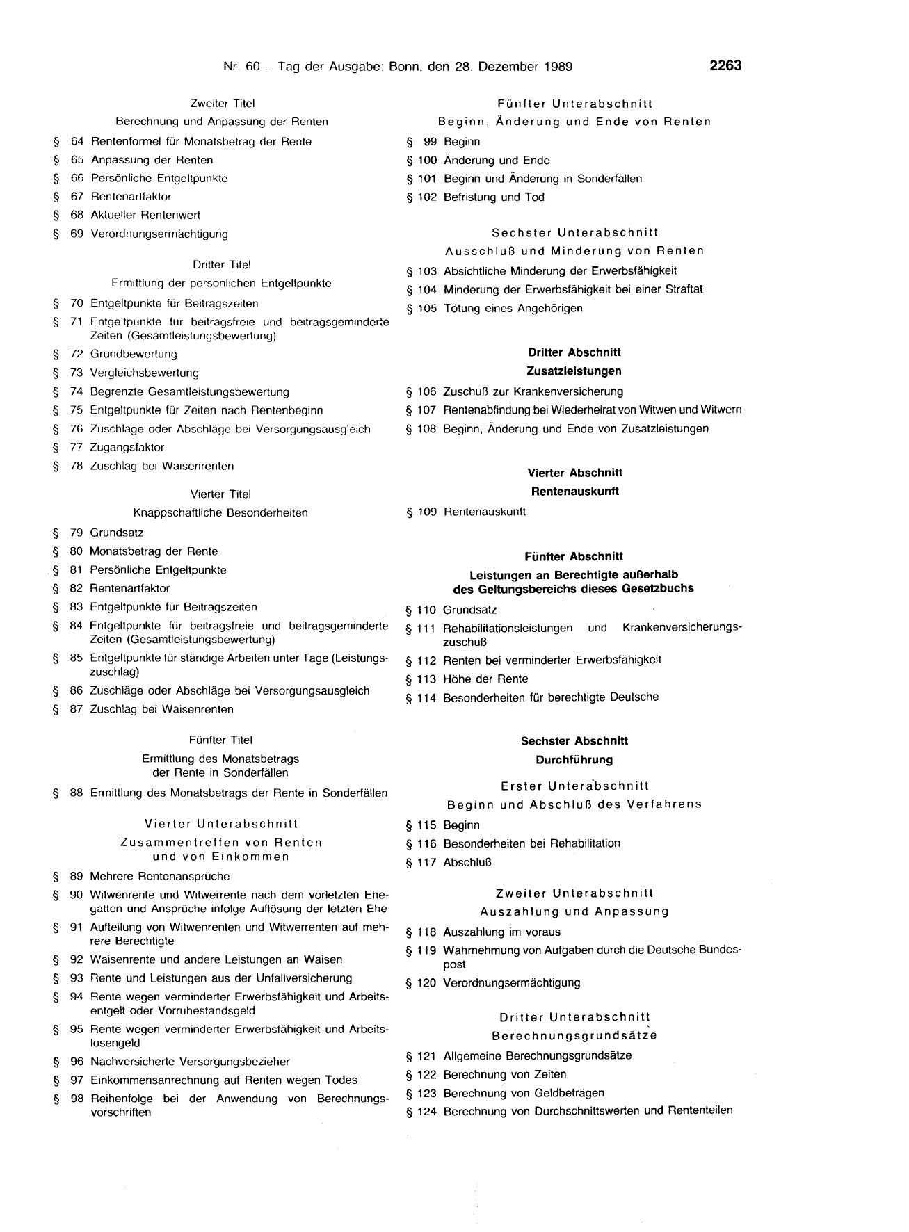 BGBl. 1989, Seite 2263 — Originalseite als Abbildung