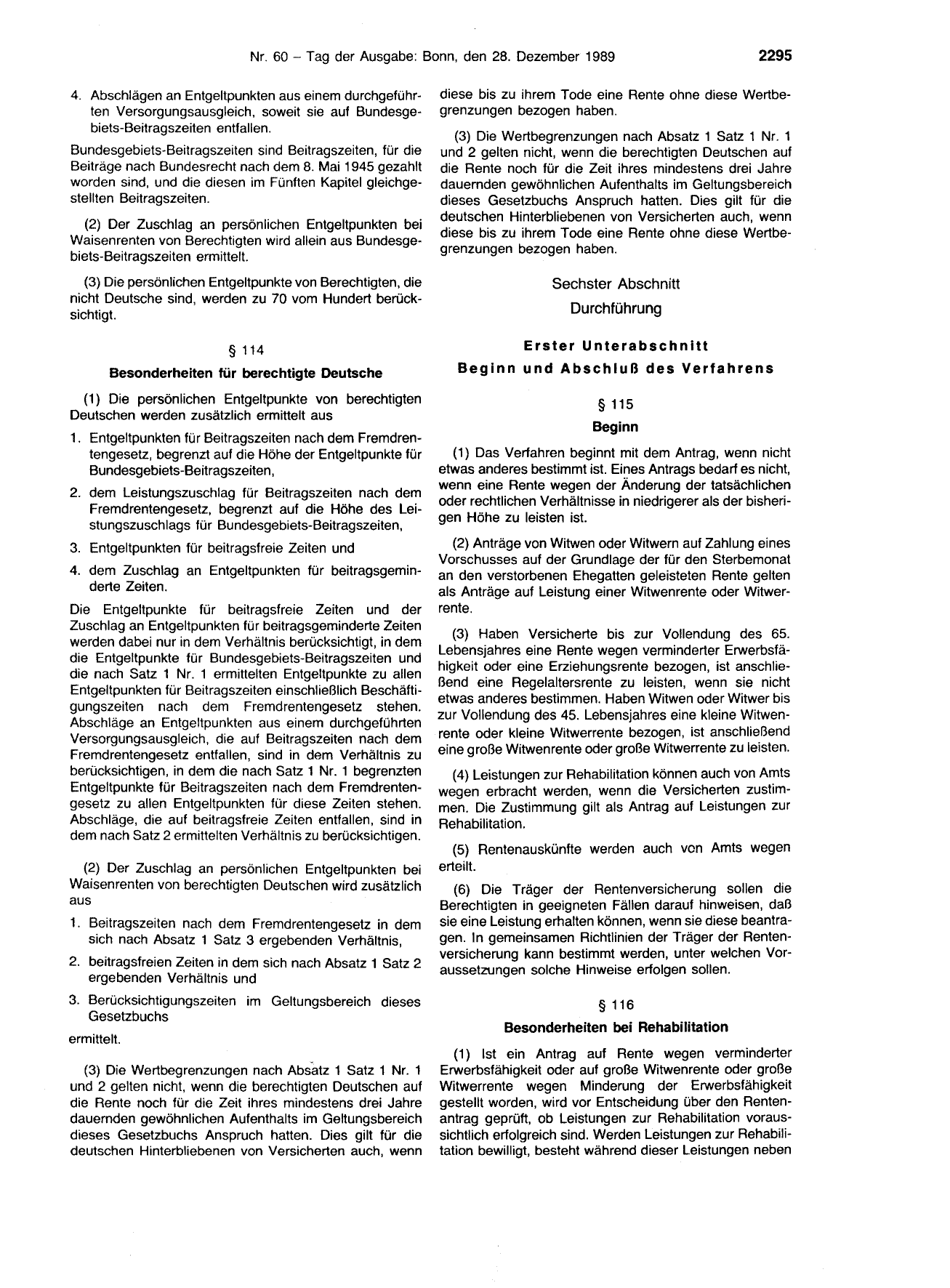 BGBl. 1989, Seite 2295 — Originalseite als Abbildung