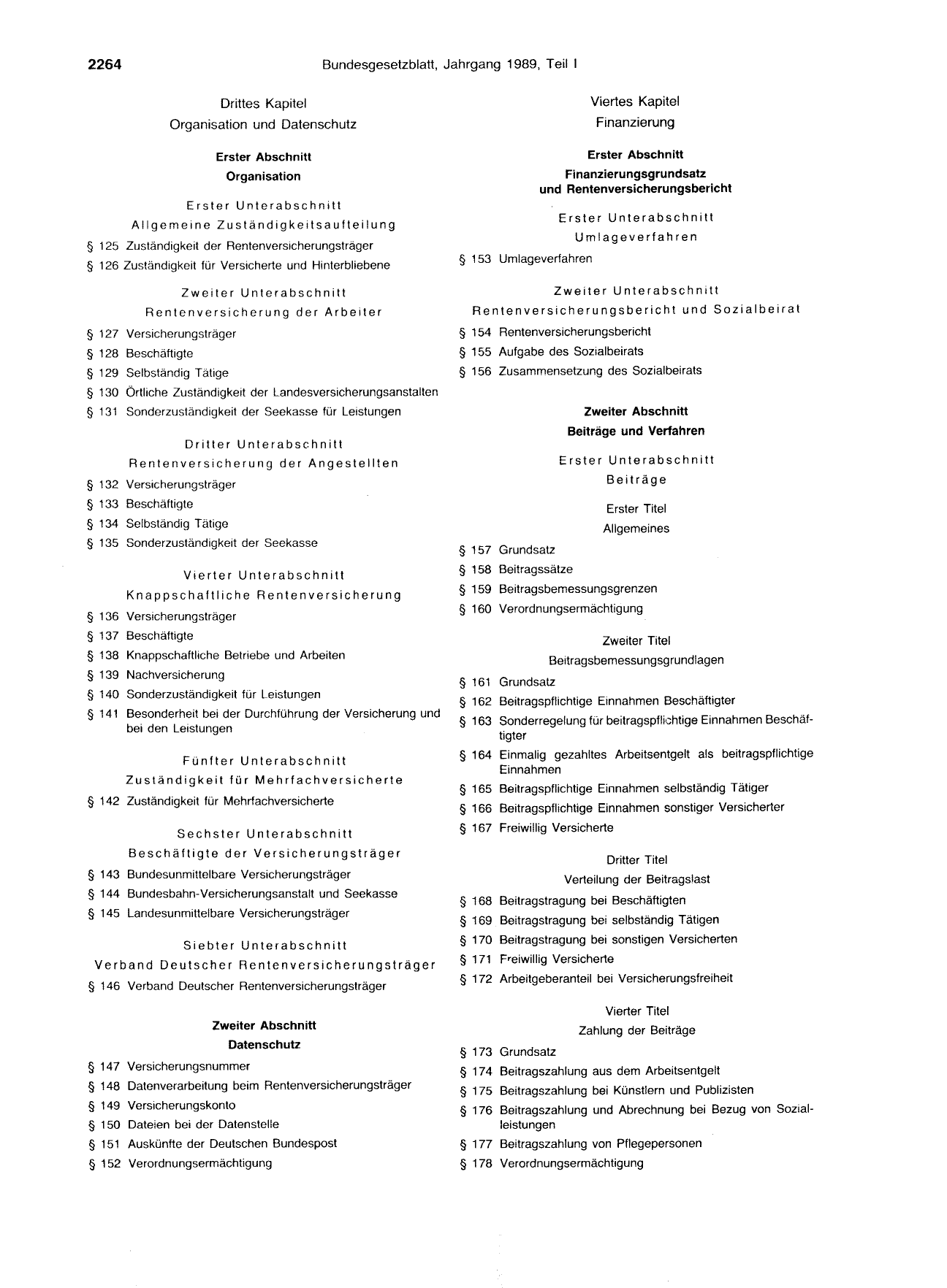 BGBl. 1989, Seite 2264 — Originalseite als Abbildung