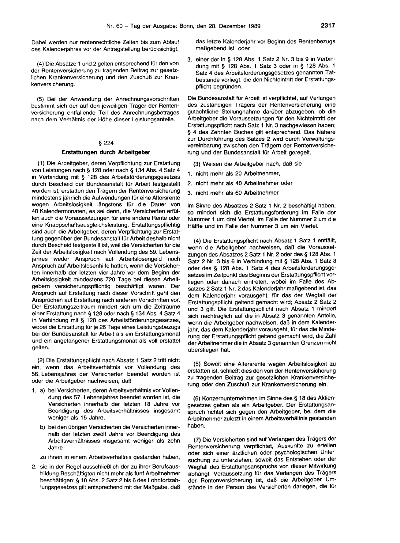 BGBl. 1989, Seite 2317 — Originalseite als Abbildung