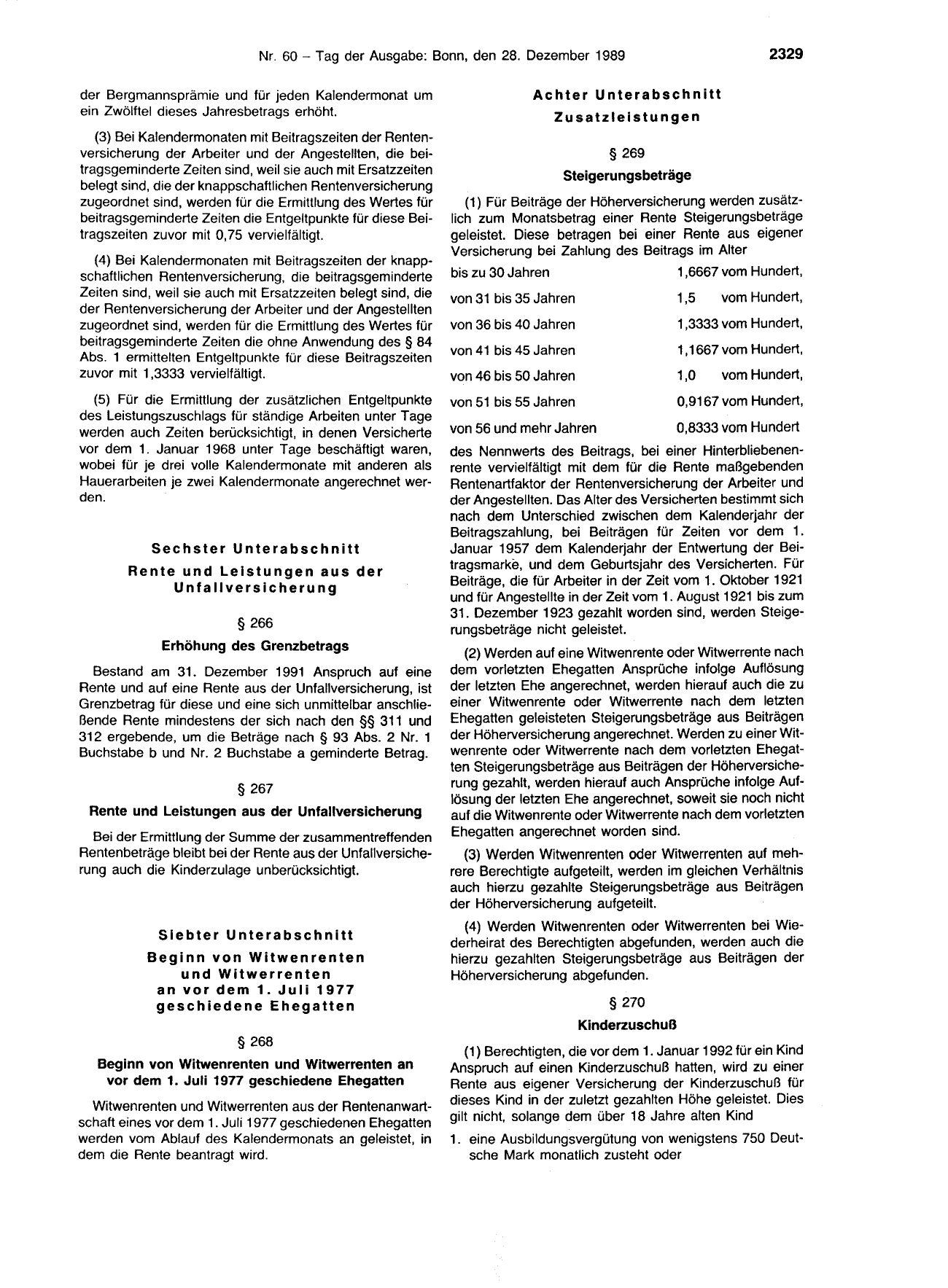 BGBl. 1989, Seite 2329 — Originalseite als Abbildung