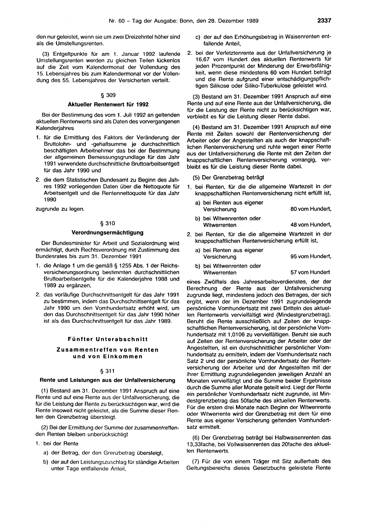 BGBl. 1989, Seite 2337 — Originalseite als Abbildung