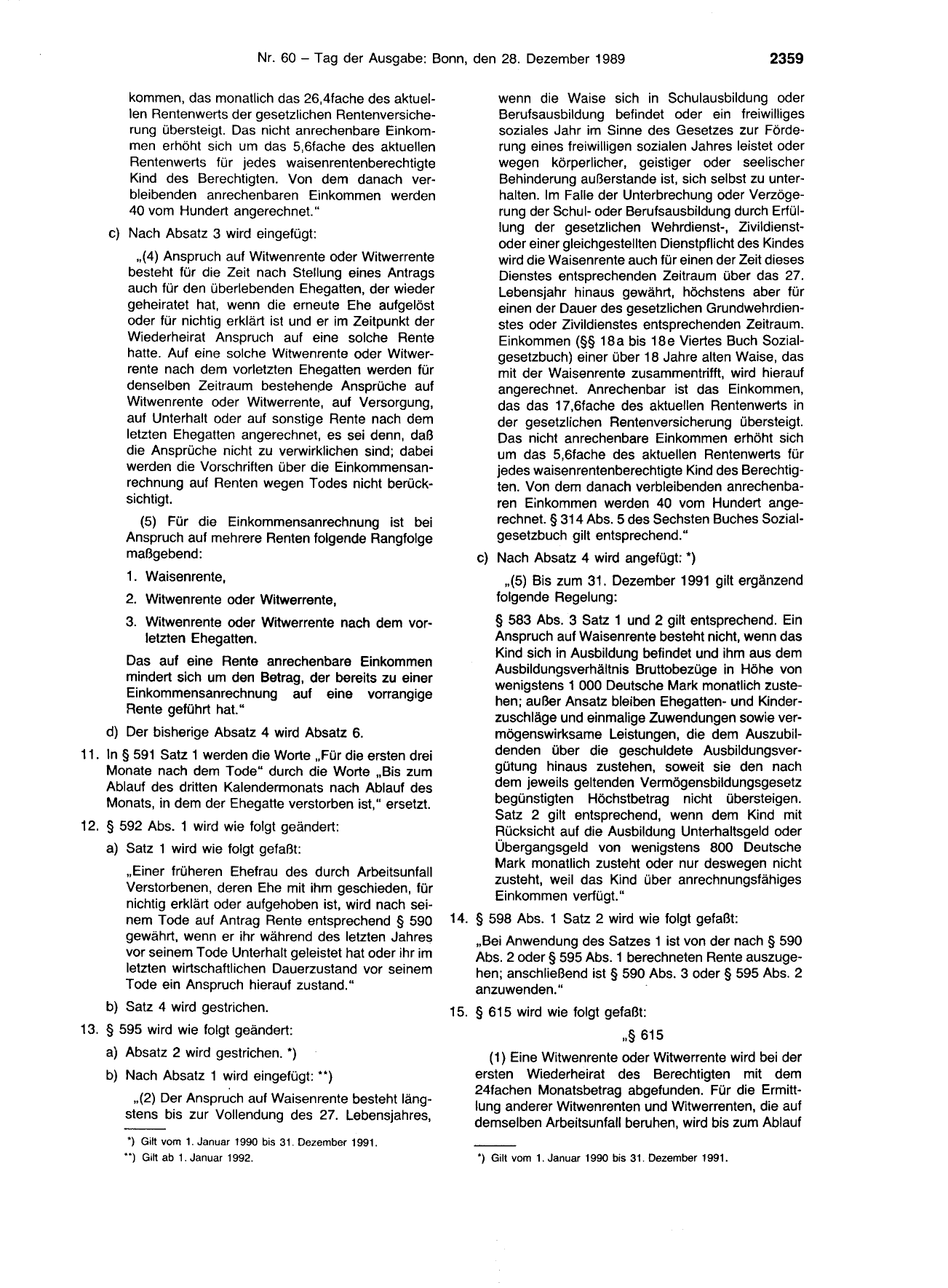 BGBl. 1989, Seite 2359 — Originalseite als Abbildung