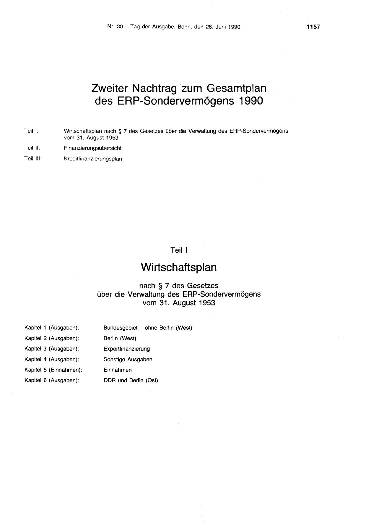 BGBl. 1990, Seite 1157 — Originalseite als Abbildung