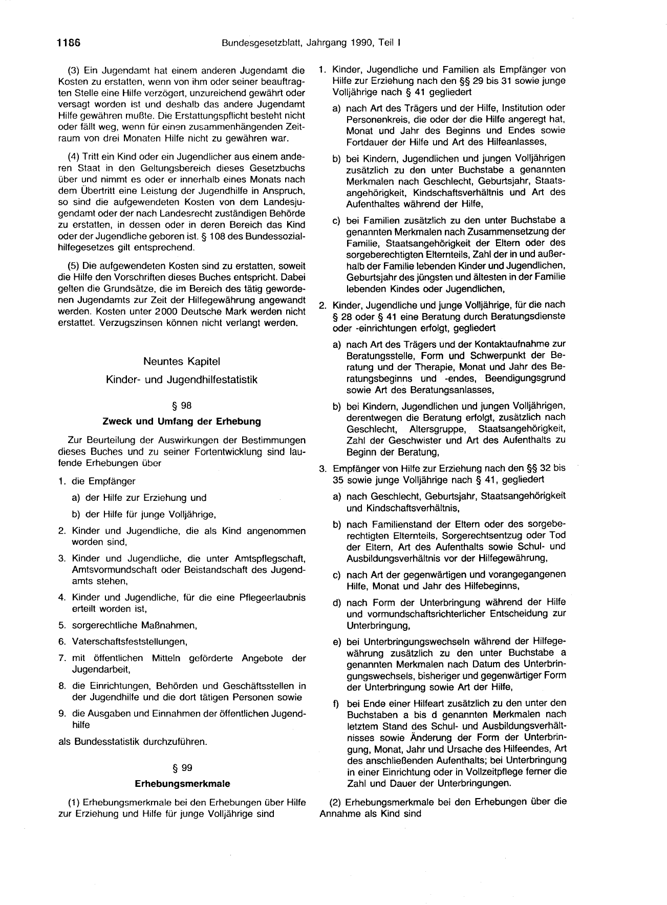 BGBl. 1990, Seite 1186 — Originalseite als Abbildung