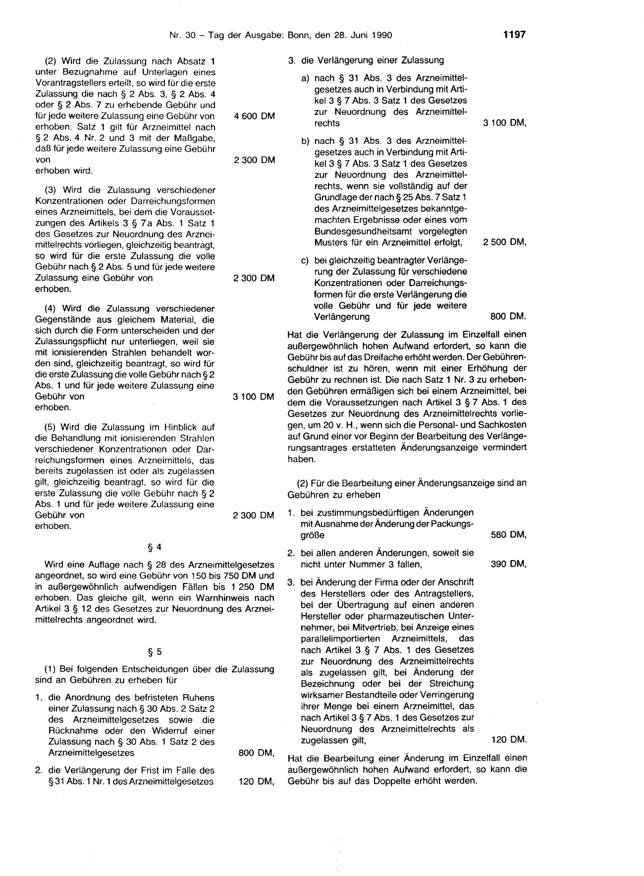 BGBl. 1990, Seite 1197 — Originalseite als Abbildung