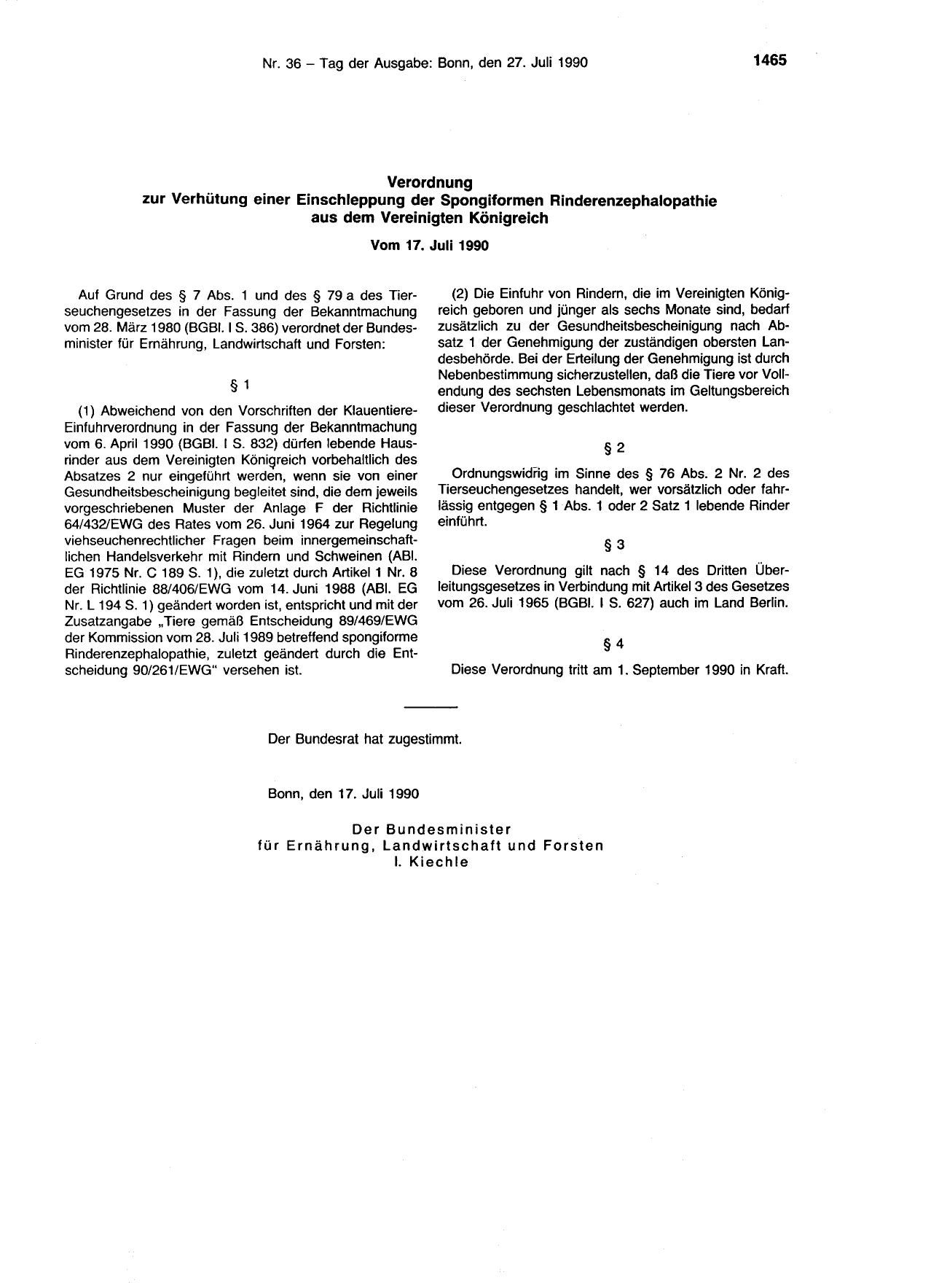 BGBl. 1990, Seite 1465 — Originalseite als Abbildung