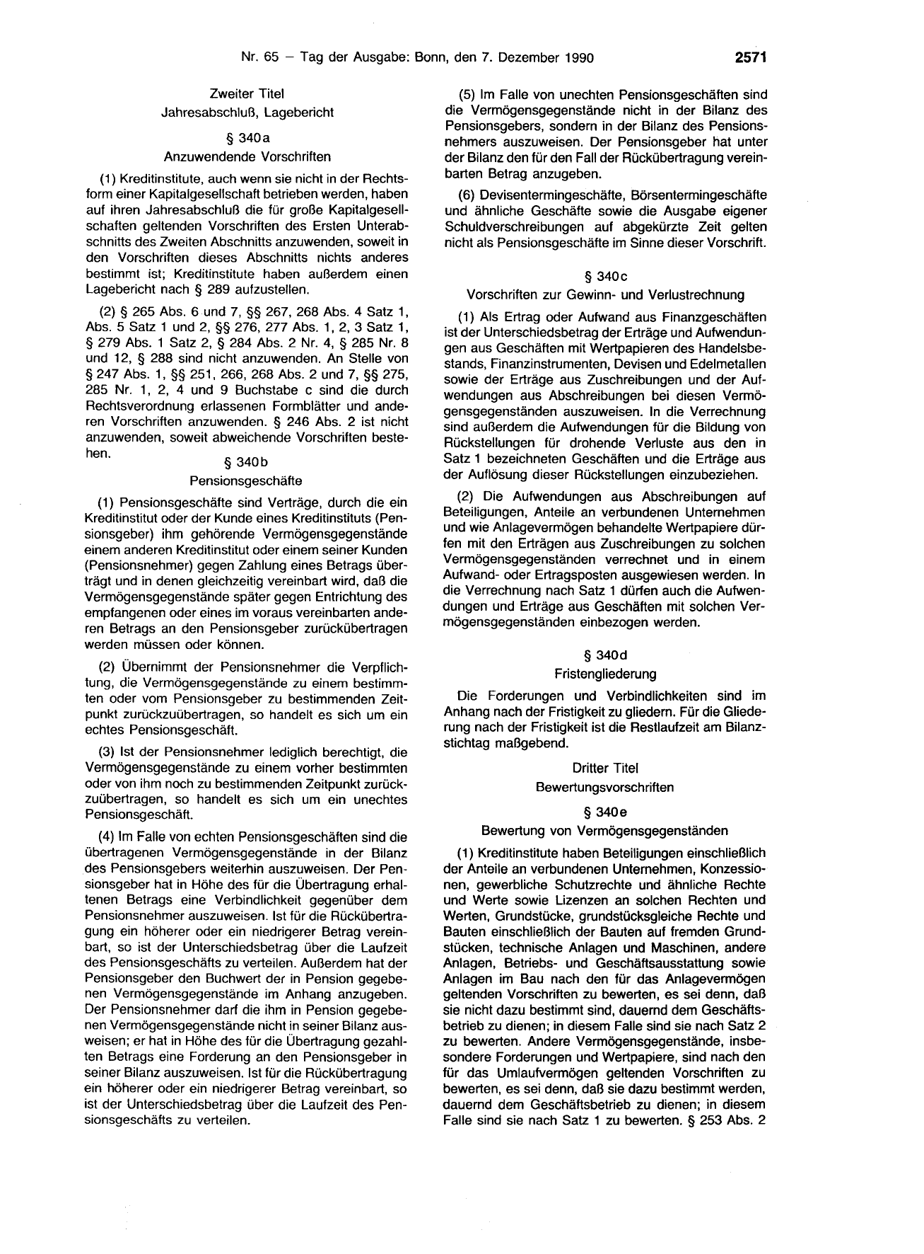 BGBl. 1990, Seite 2571 — Originalseite als Abbildung