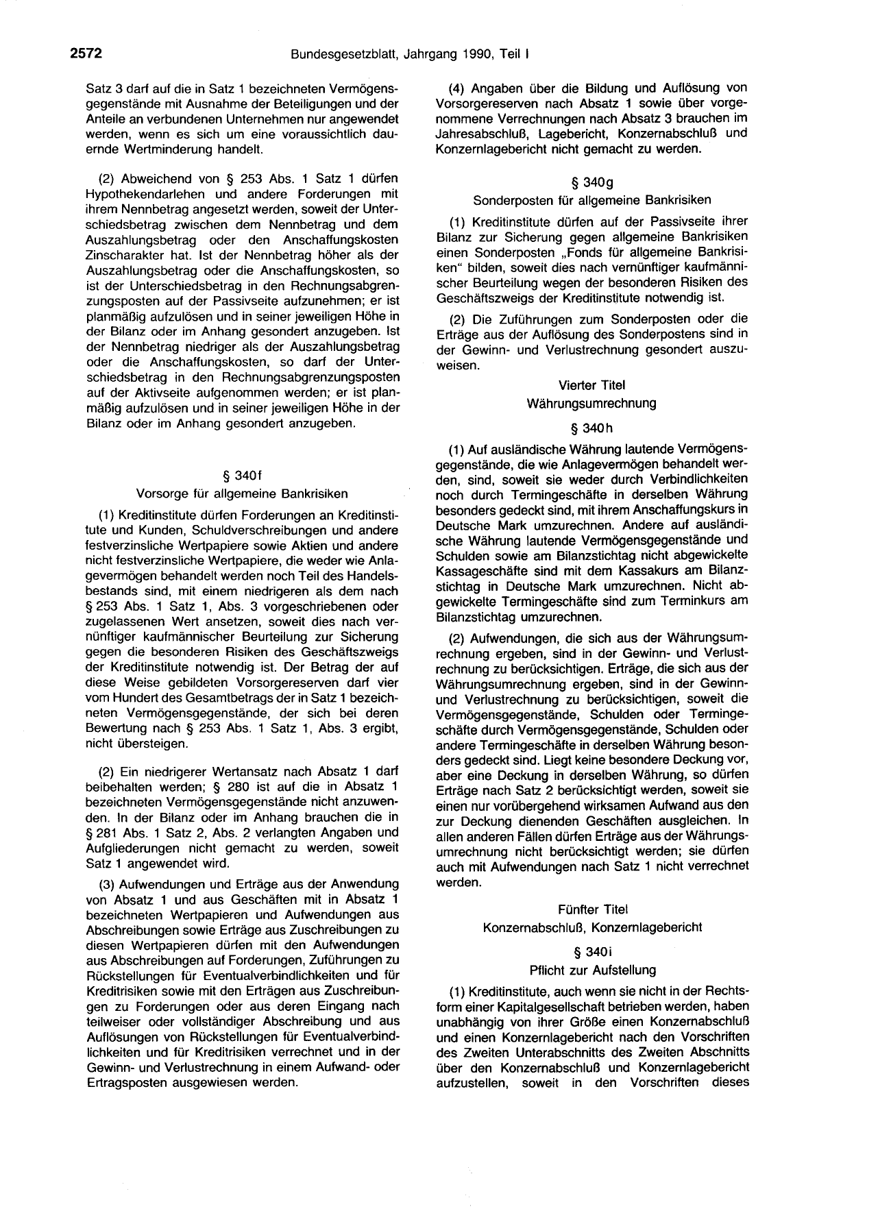 BGBl. 1990, Seite 2572 — Originalseite als Abbildung