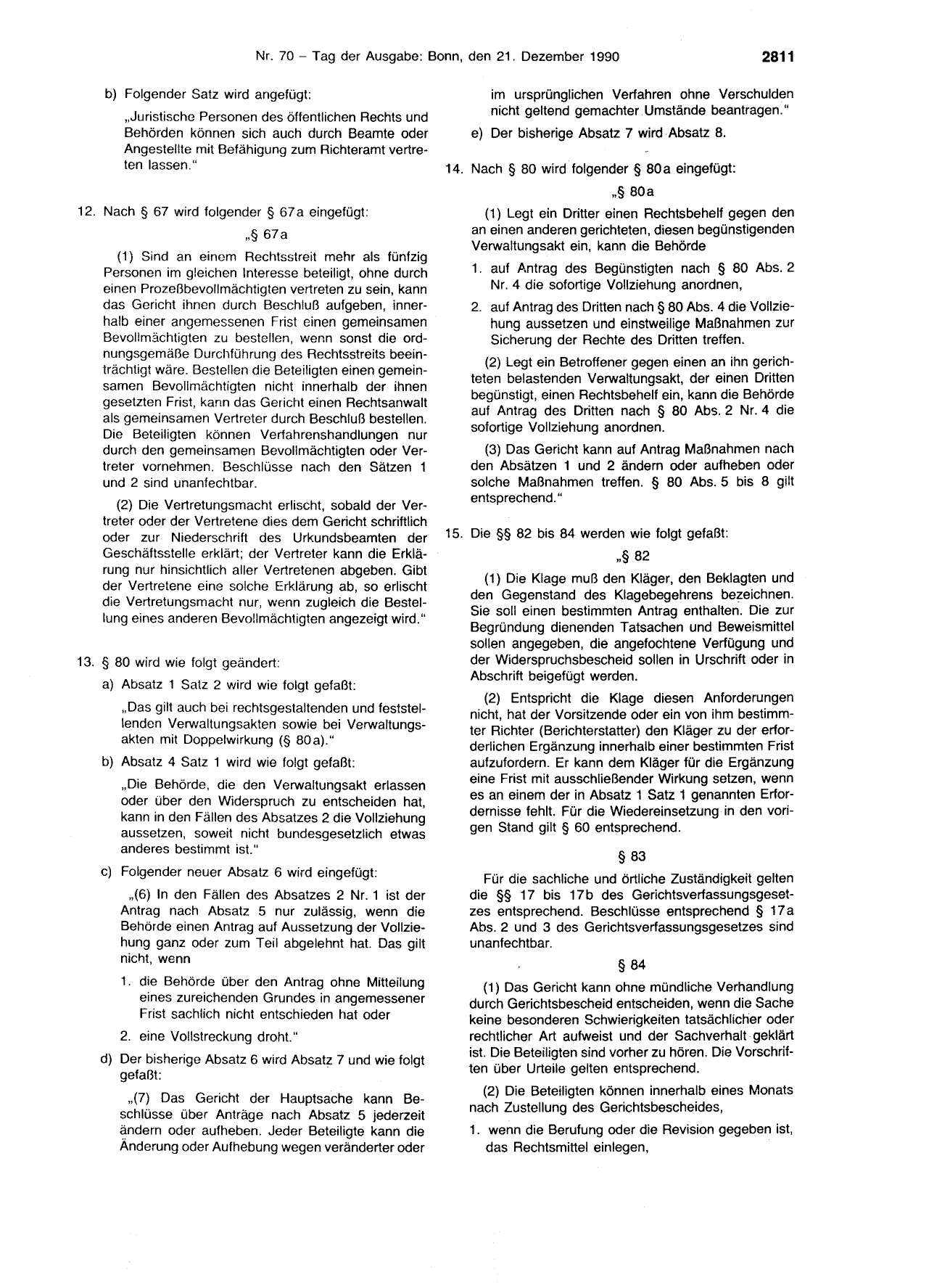 BGBl. 1990, Seite 2811 — Originalseite als Abbildung