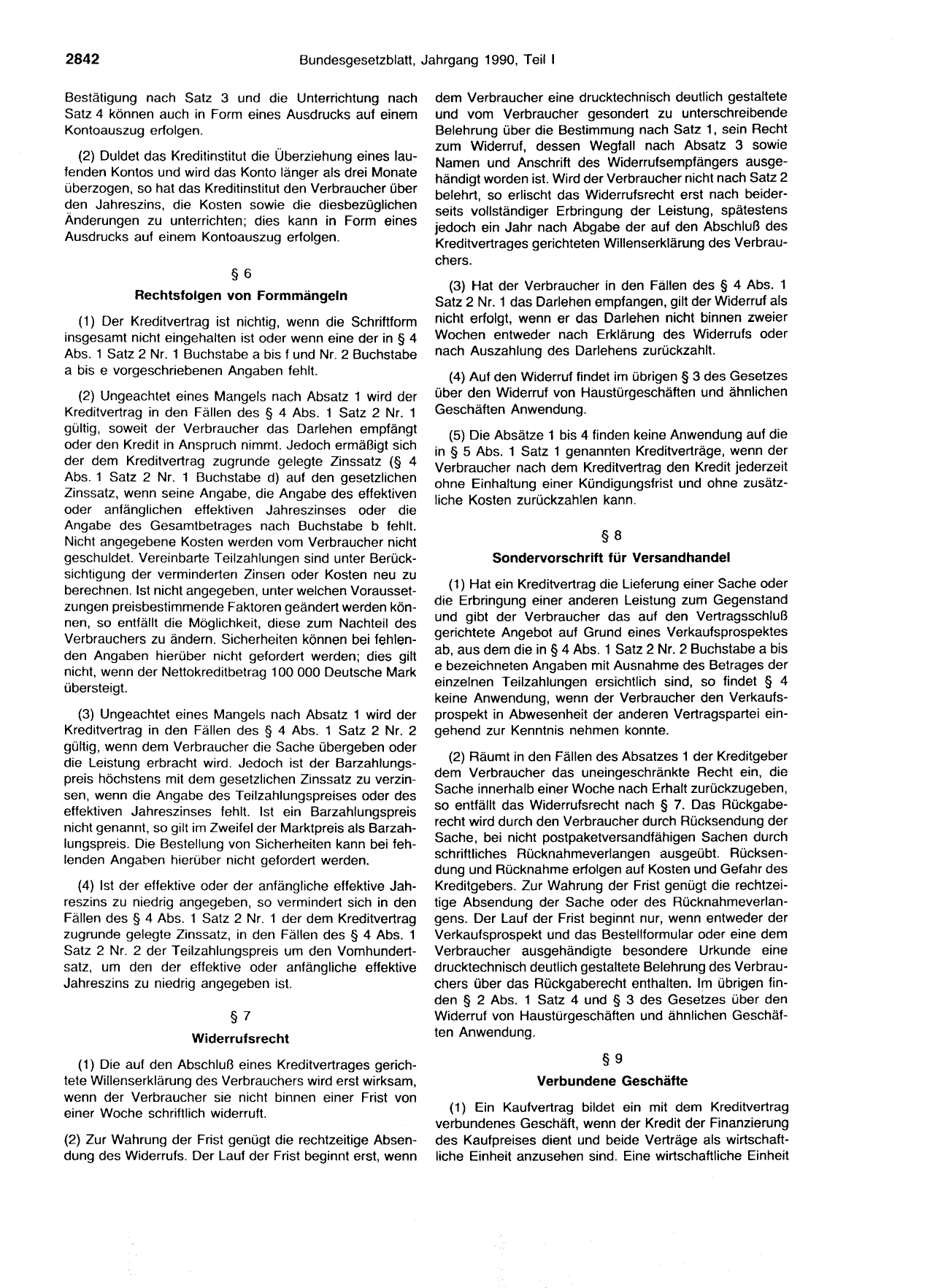BGBl. 1990, Seite 2842 — Originalseite als Abbildung