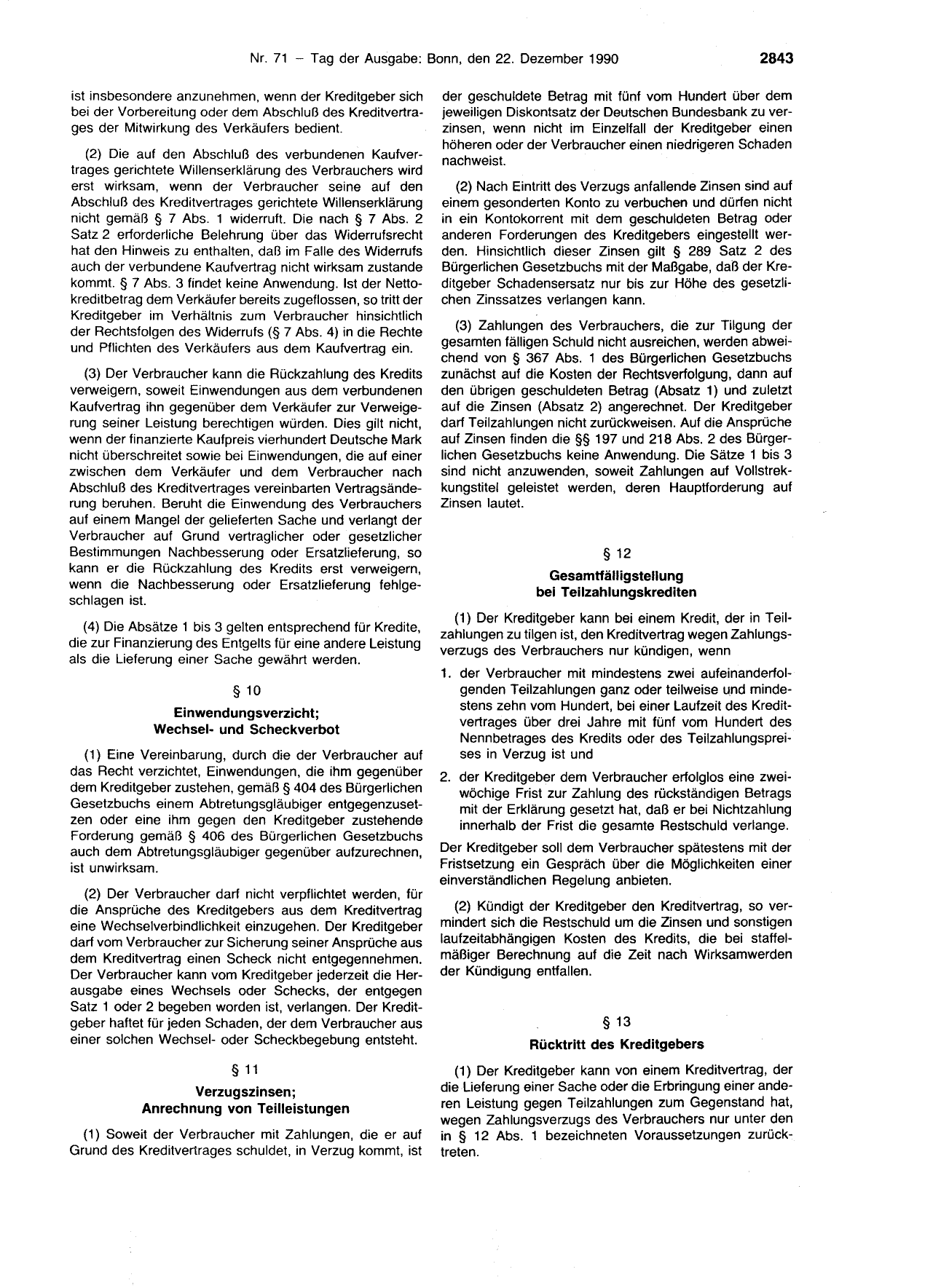 BGBl. 1990, Seite 2843 — Originalseite als Abbildung