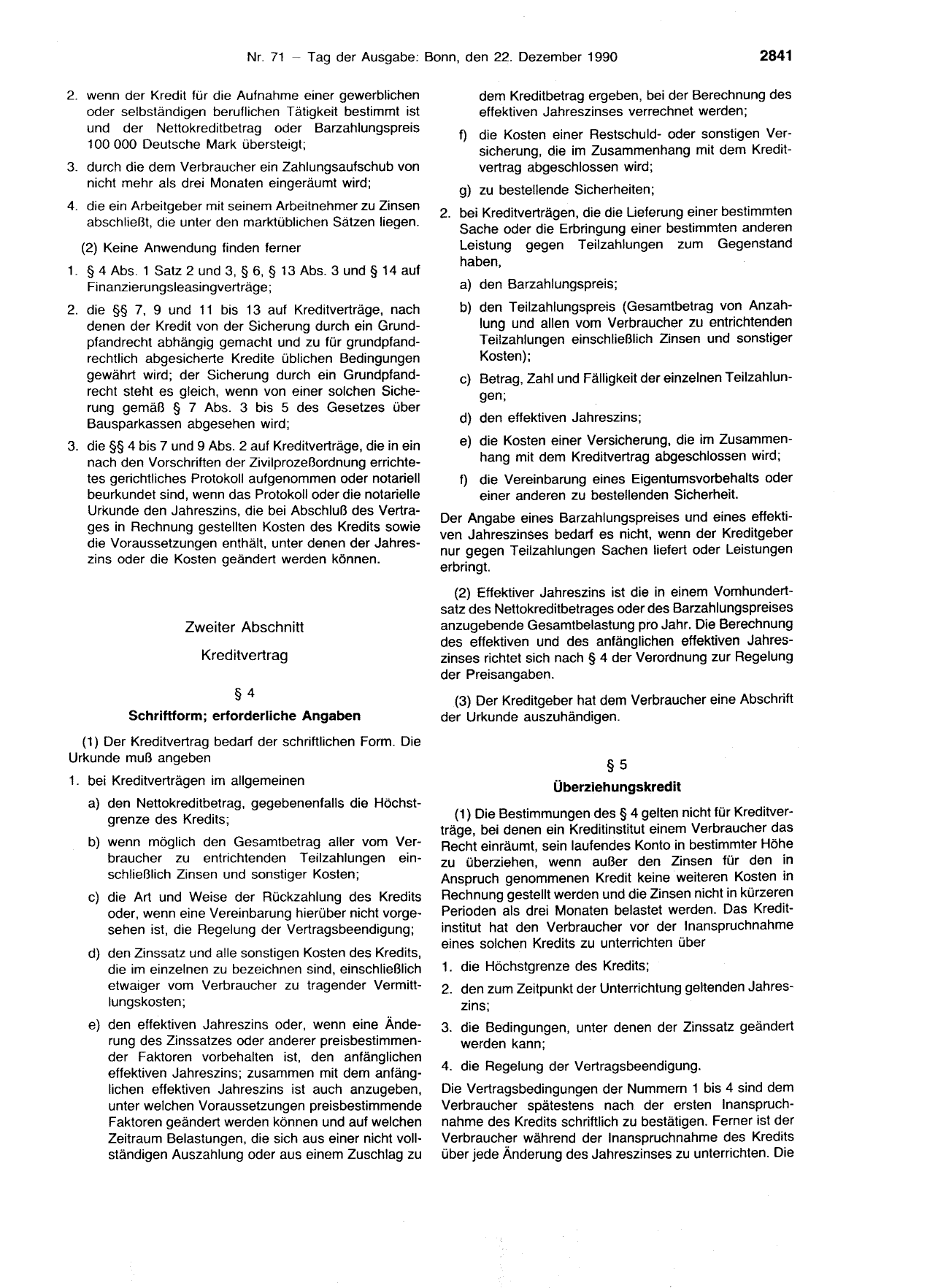 BGBl. 1990, Seite 2841 — Originalseite als Abbildung