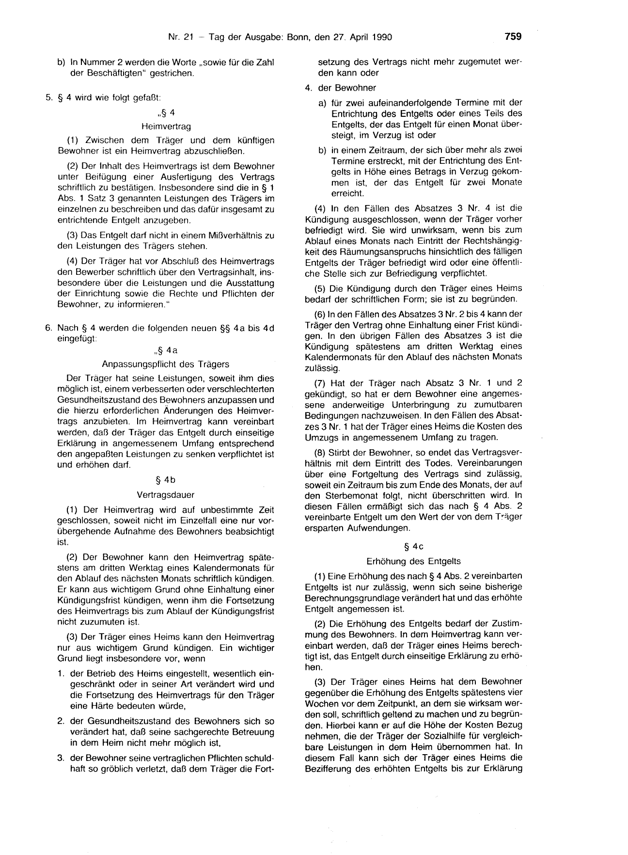 BGBl. 1990, Seite 759 — Originalseite als Abbildung