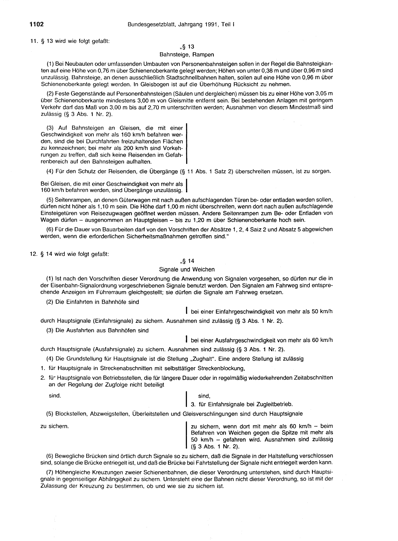 BGBl. 1991, Seite 1102 — Originalseite als Abbildung