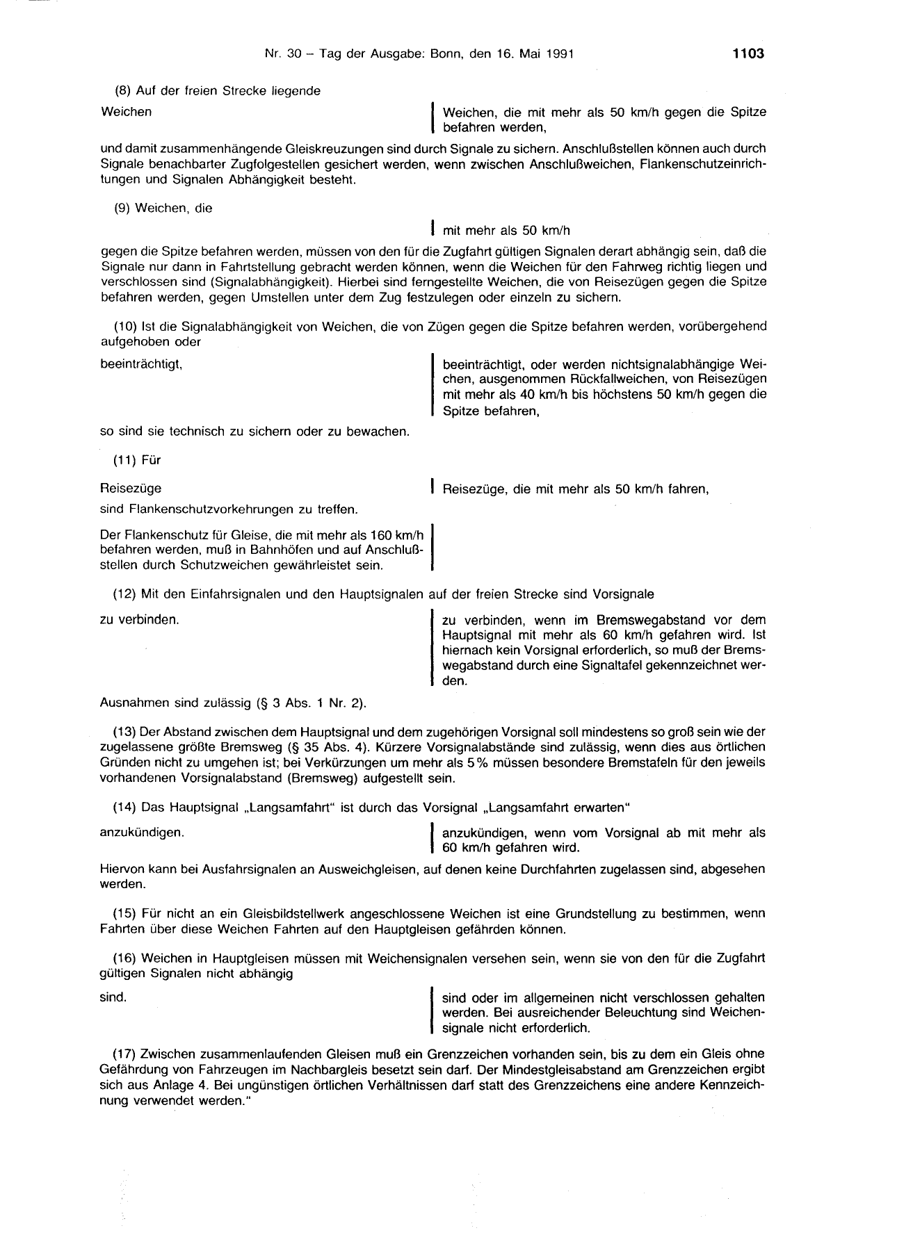 BGBl. 1991, Seite 1103 — Originalseite als Abbildung
