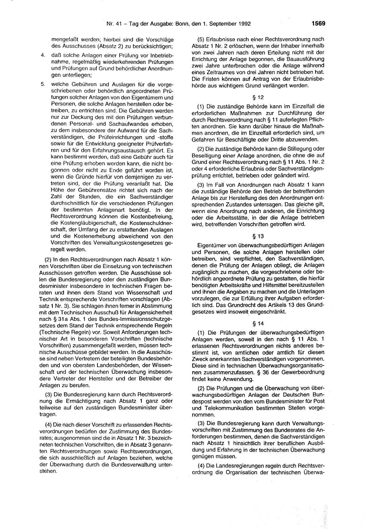 BGBl. 1992, Seite 1569 — Originalseite als Abbildung
