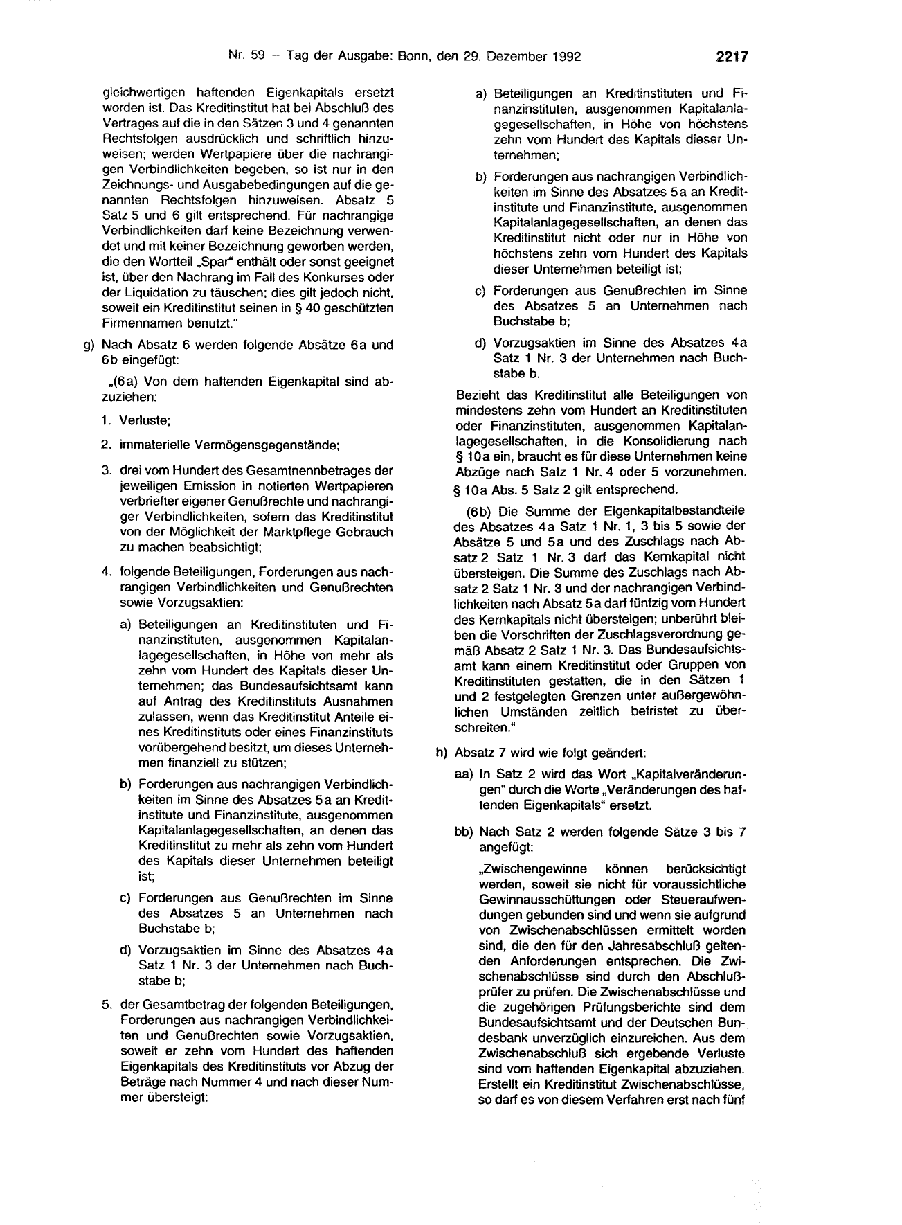 BGBl. 1992, Seite 2217 — Originalseite als Abbildung