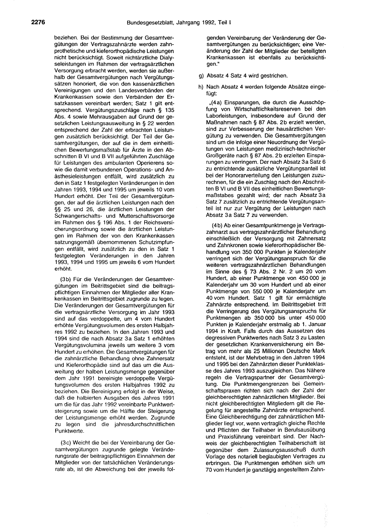 BGBl. 1992, Seite 2276 — Originalseite als Abbildung