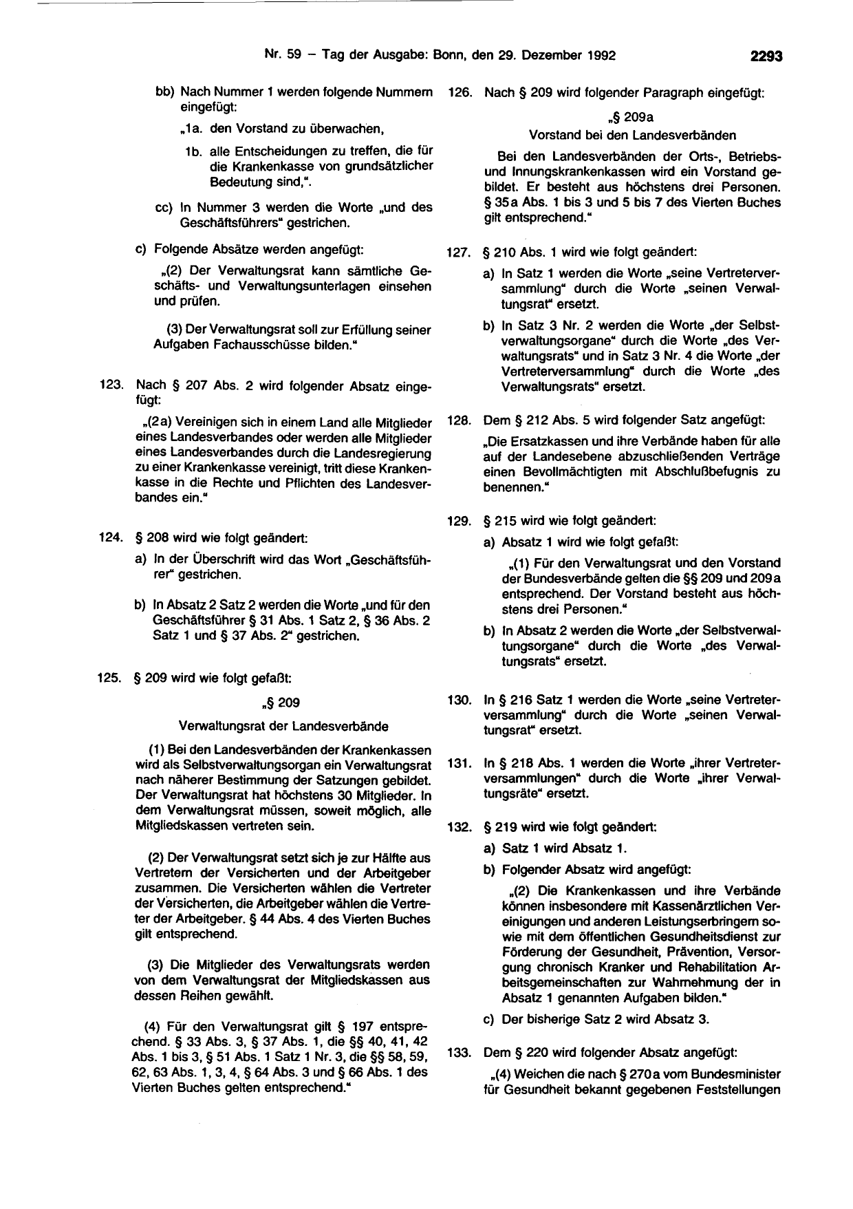 BGBl. 1992, Seite 2293 — Originalseite als Abbildung