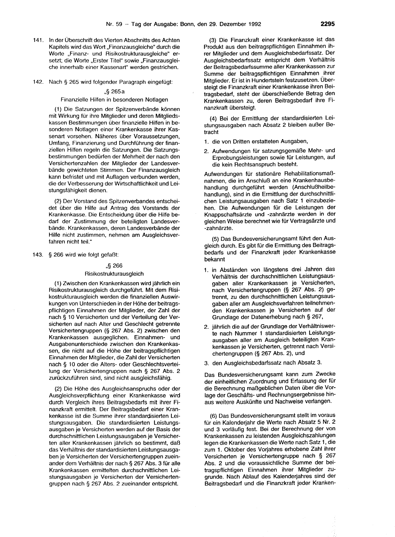BGBl. 1992, Seite 2295 — Originalseite als Abbildung