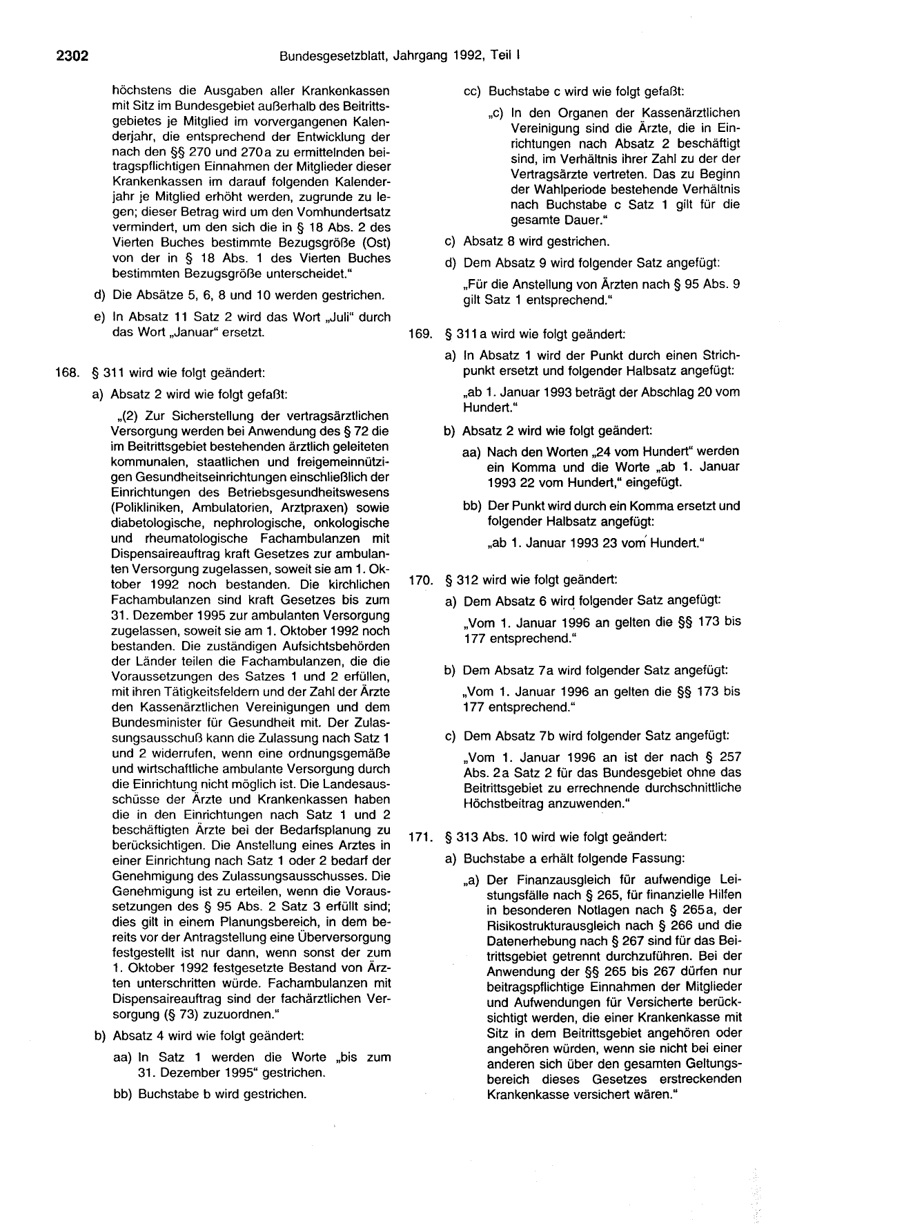 BGBl. 1992, Seite 2302 — Originalseite als Abbildung