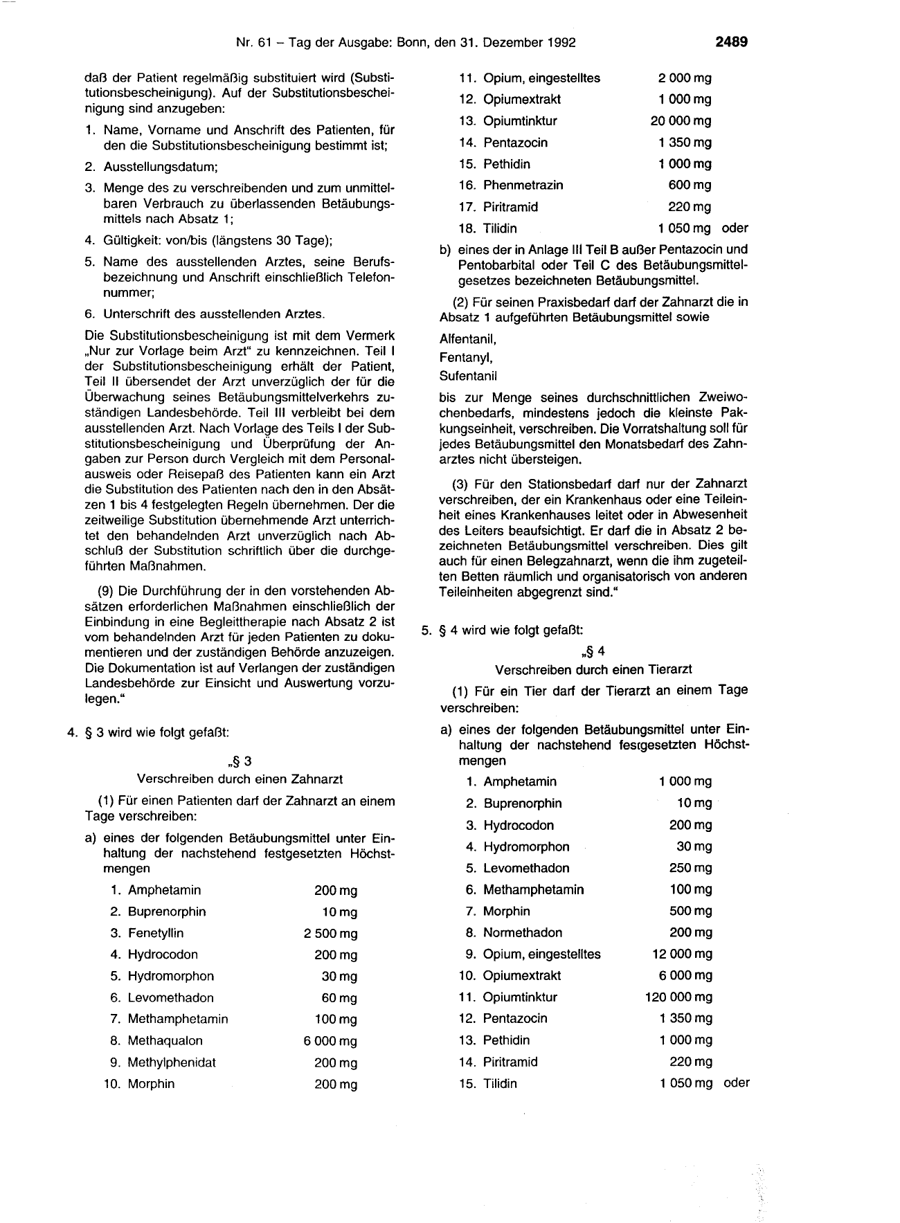 BGBl. 1992, Seite 2489 — Originalseite als Abbildung