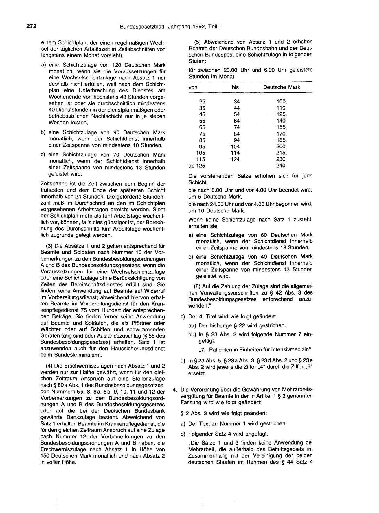 BGBl. 1992, Seite 272 — Originalseite als Abbildung