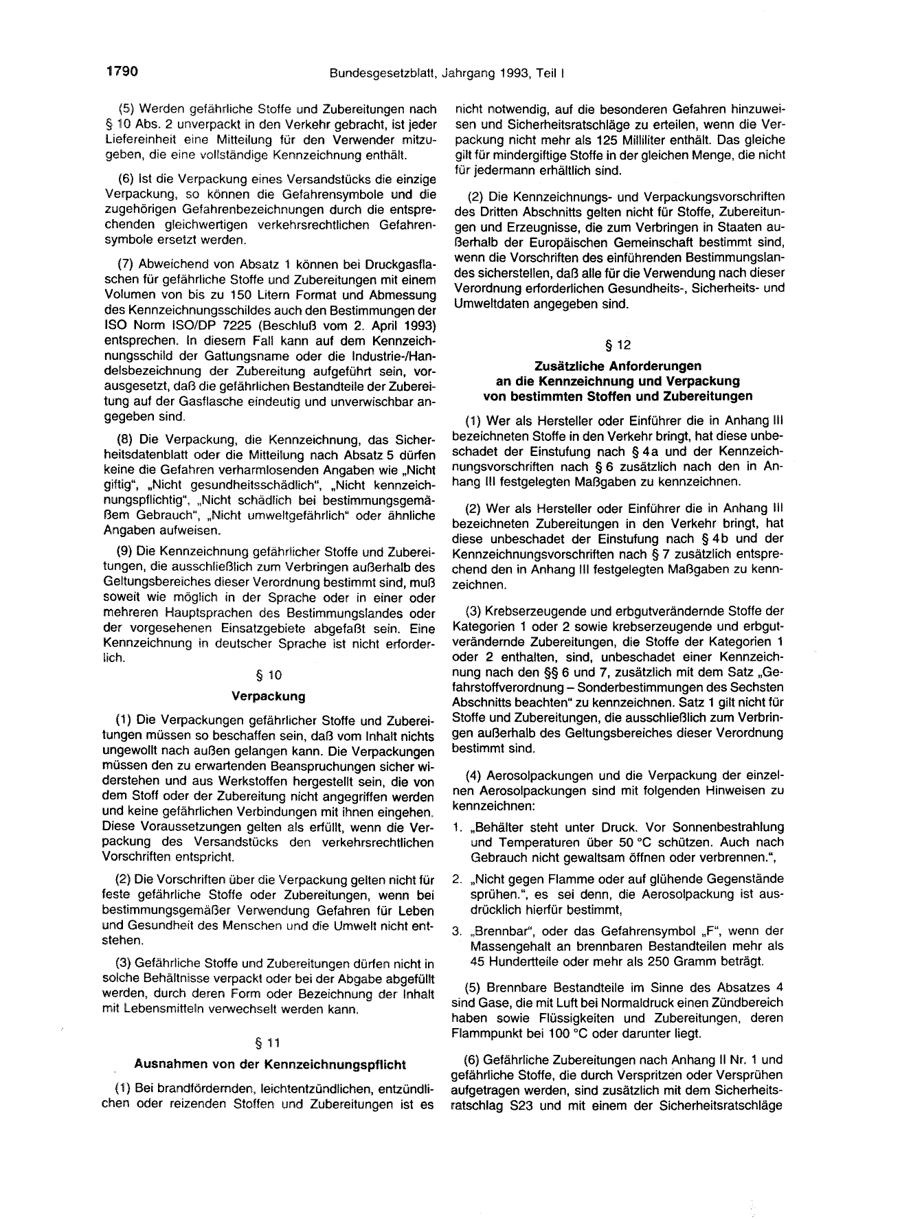 BGBl. 1993, Seite 1790 — Originalseite als Abbildung