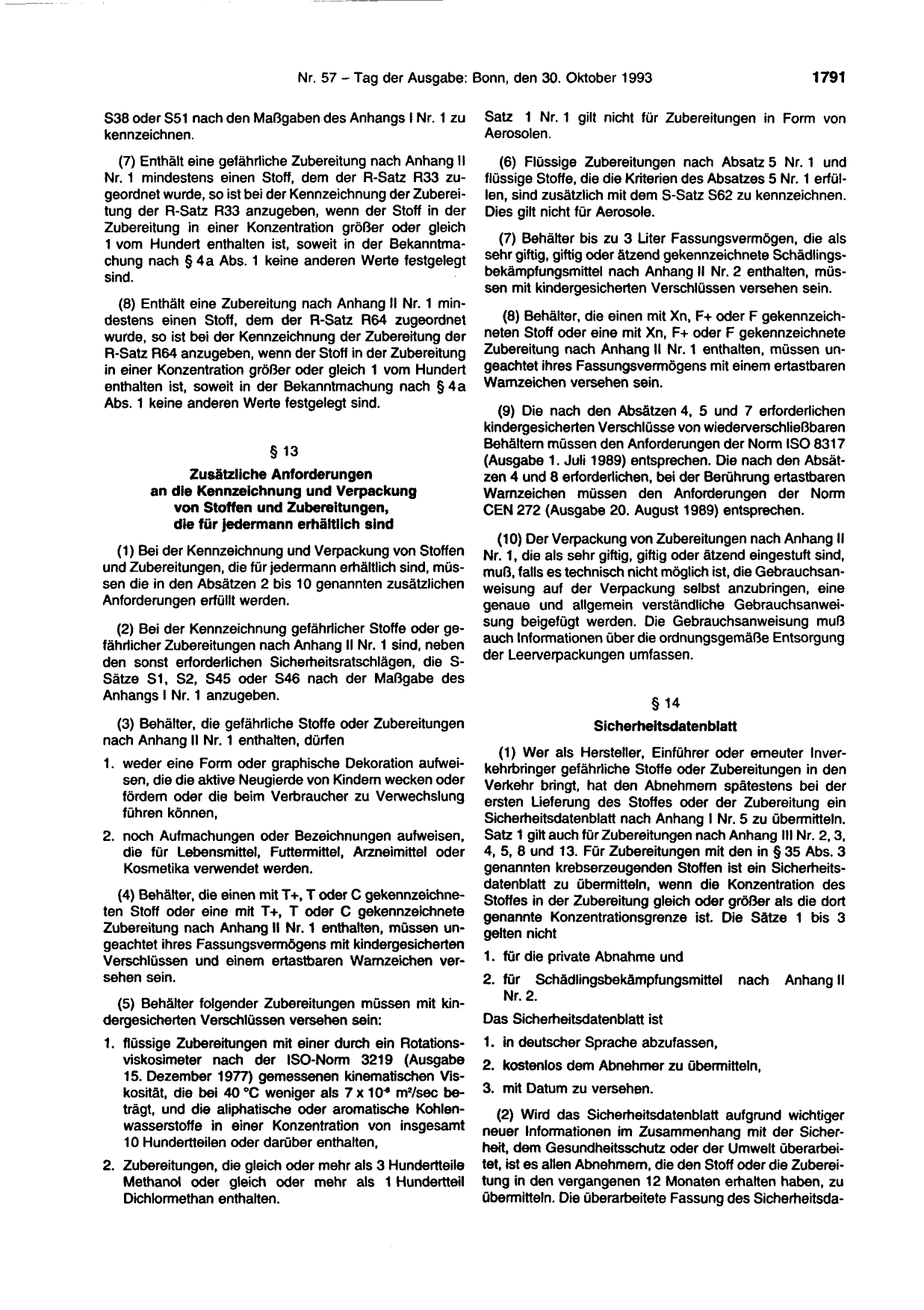 BGBl. 1993, Seite 1791 — Originalseite als Abbildung