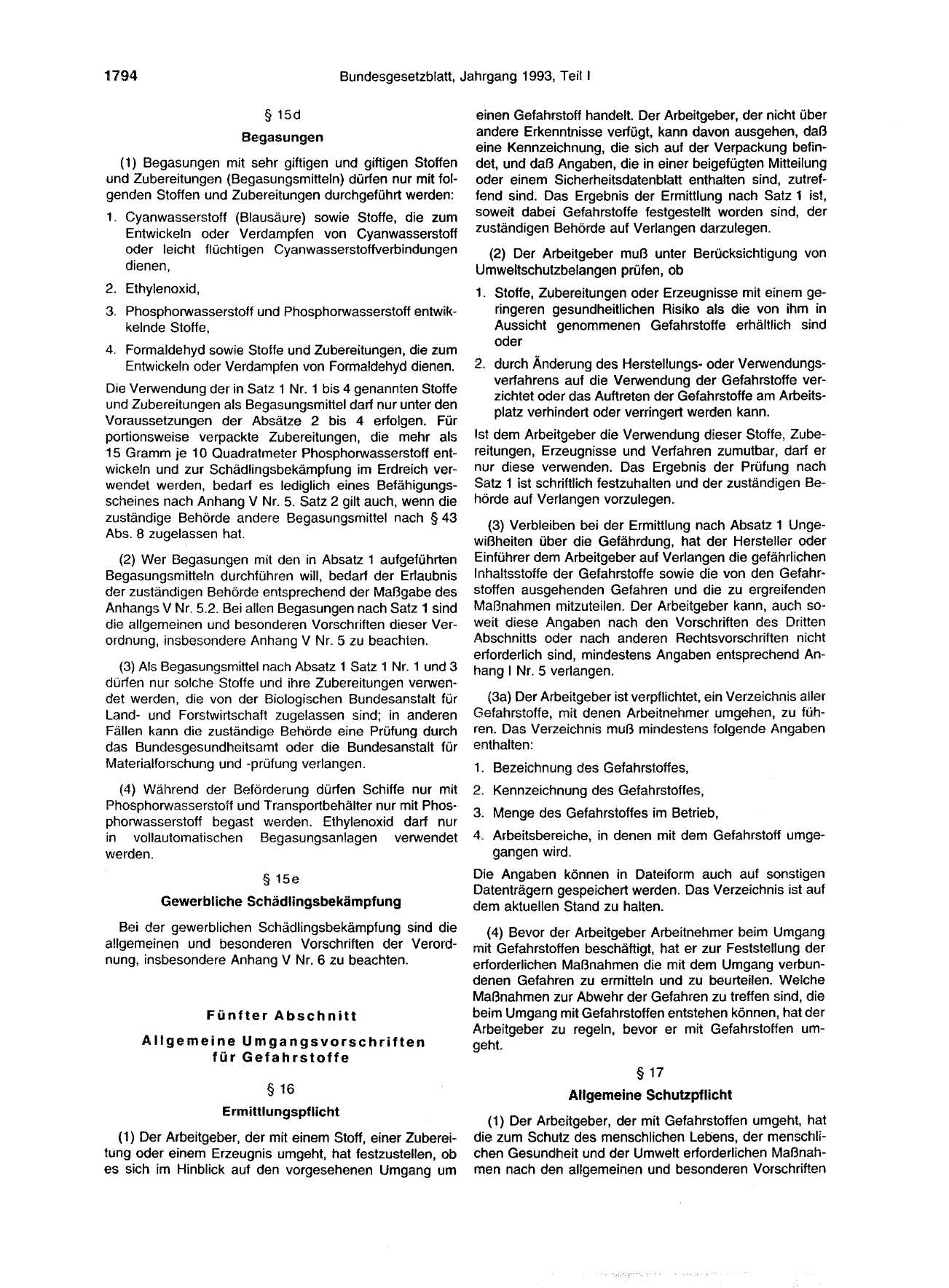 BGBl. 1993, Seite 1794 — Originalseite als Abbildung