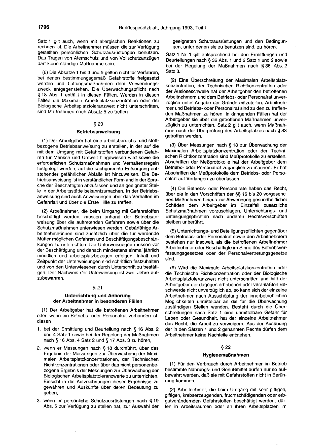 BGBl. 1993, Seite 1796 — Originalseite als Abbildung