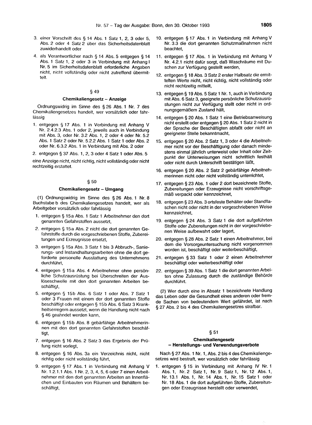 BGBl. 1993, Seite 1805 — Originalseite als Abbildung