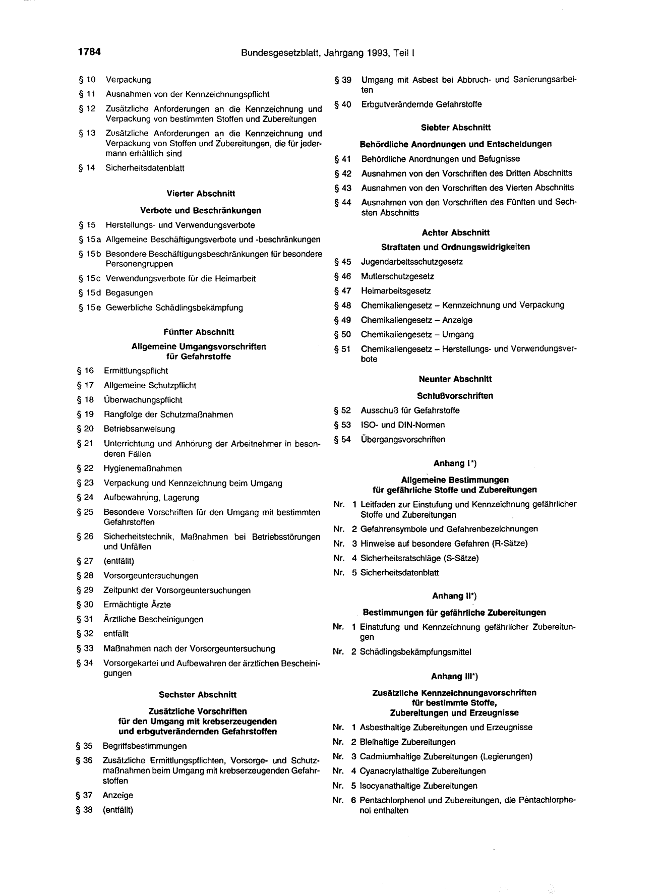 BGBl. 1993, Seite 1784 — Originalseite als Abbildung