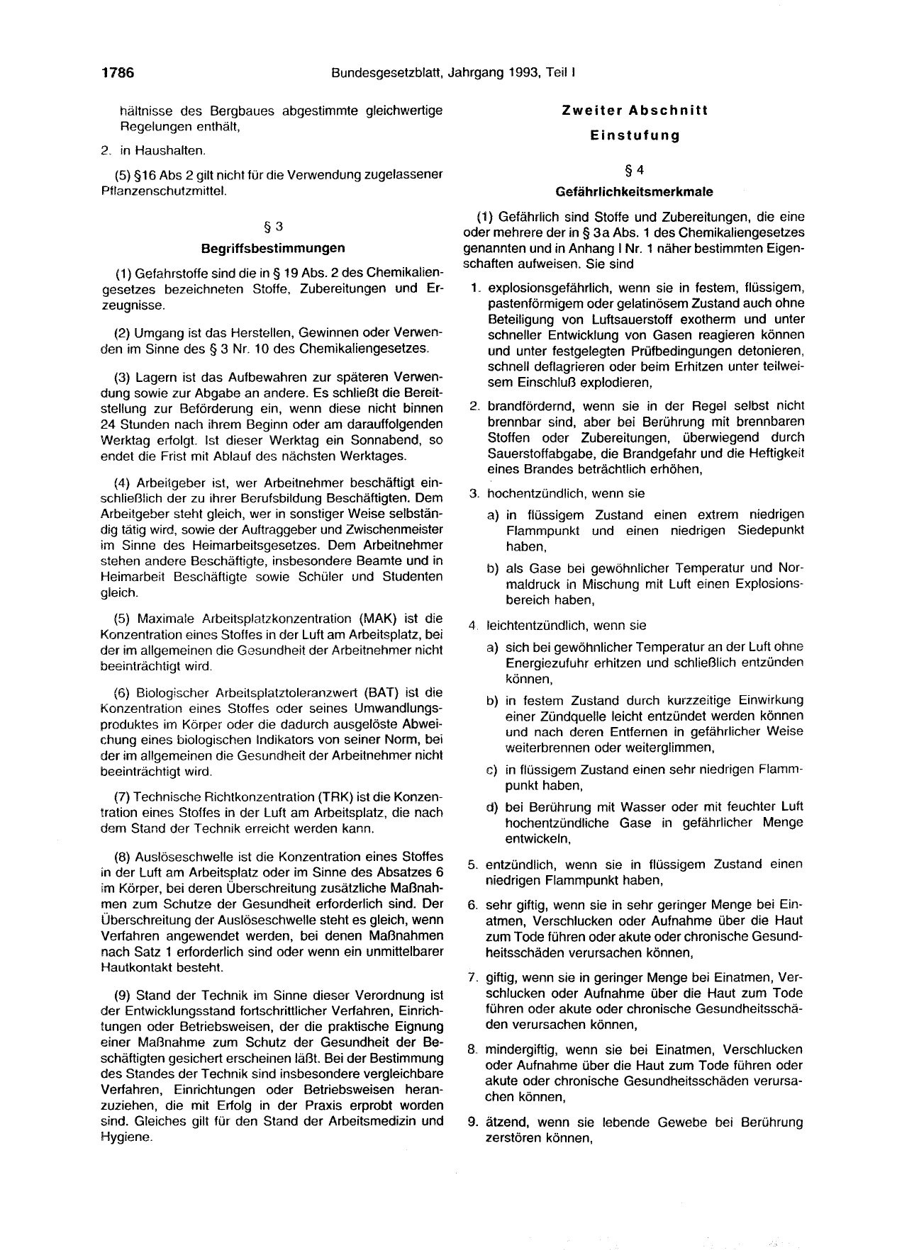 BGBl. 1993, Seite 1786 — Originalseite als Abbildung