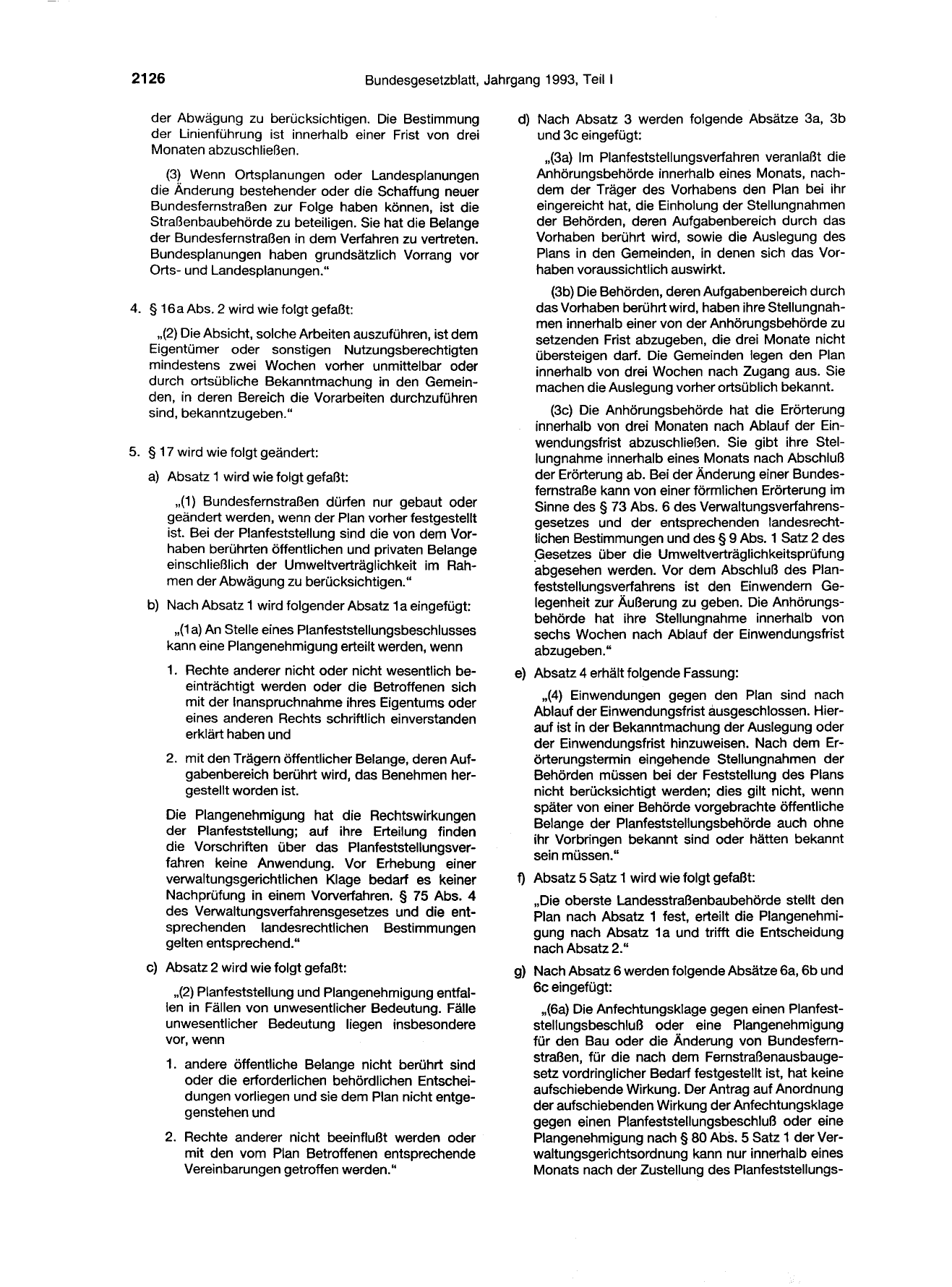 BGBl. 1993, Seite 2126 — Originalseite als Abbildung