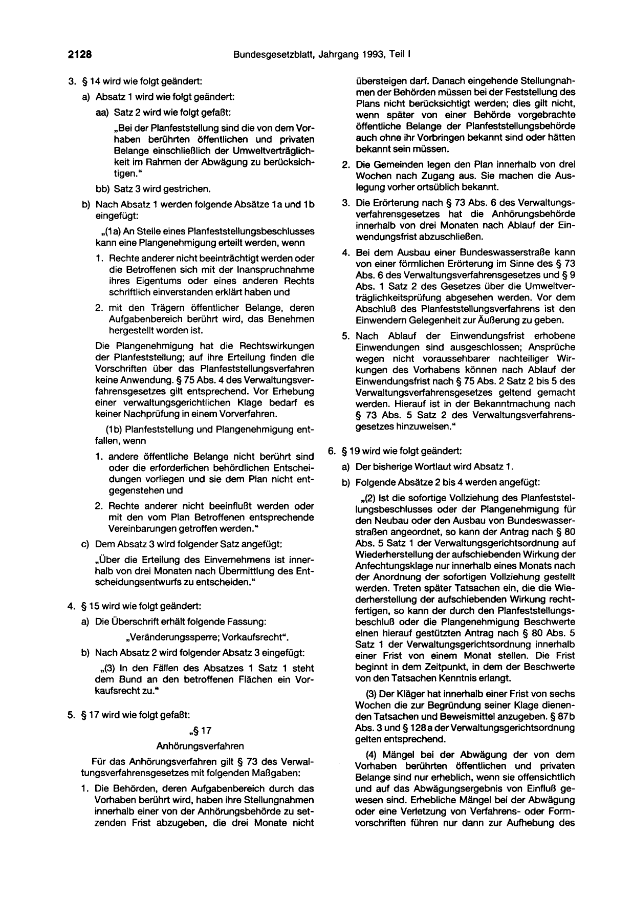 BGBl. 1993, Seite 2128 — Originalseite als Abbildung