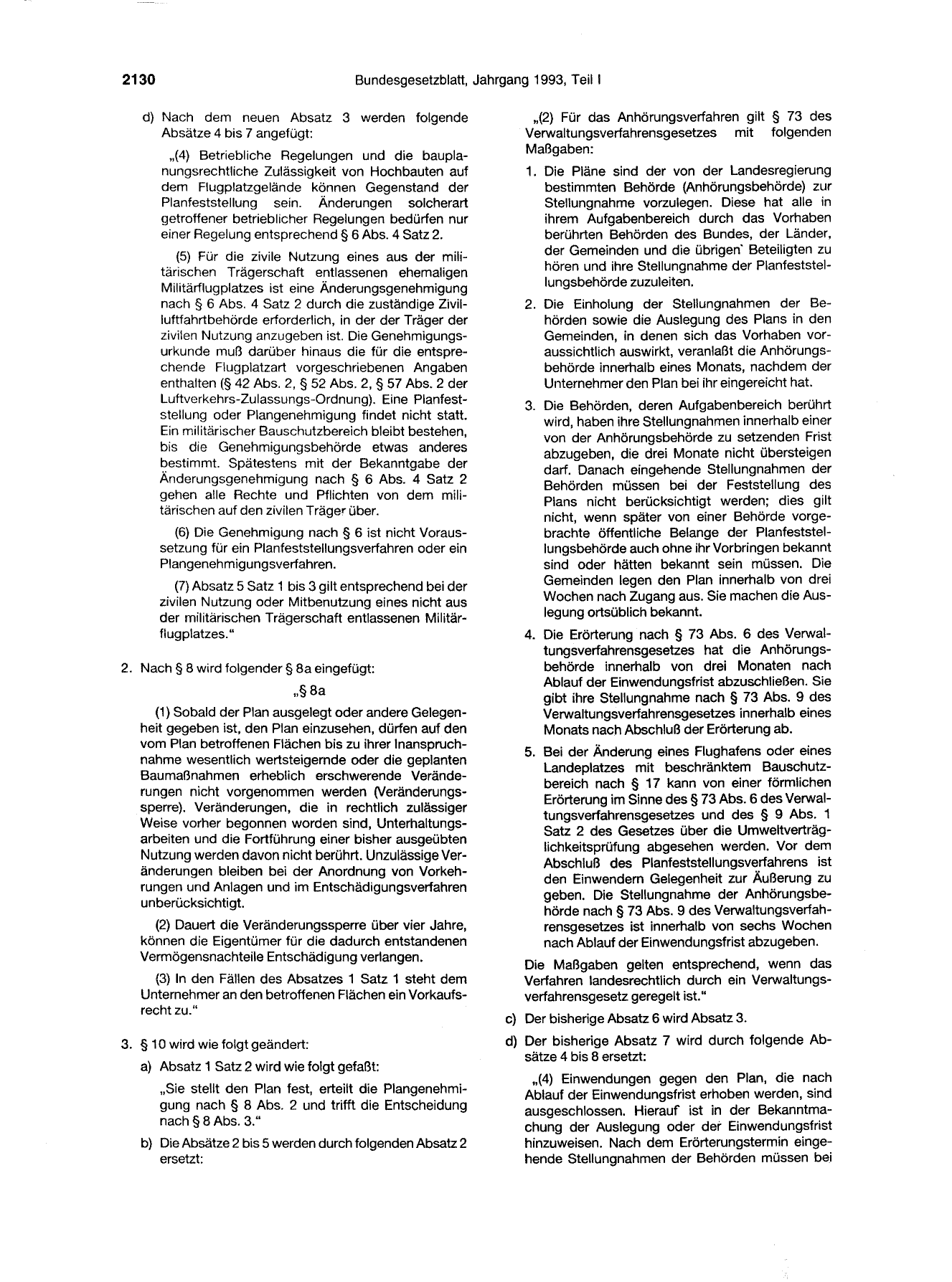 BGBl. 1993, Seite 2130 — Originalseite als Abbildung