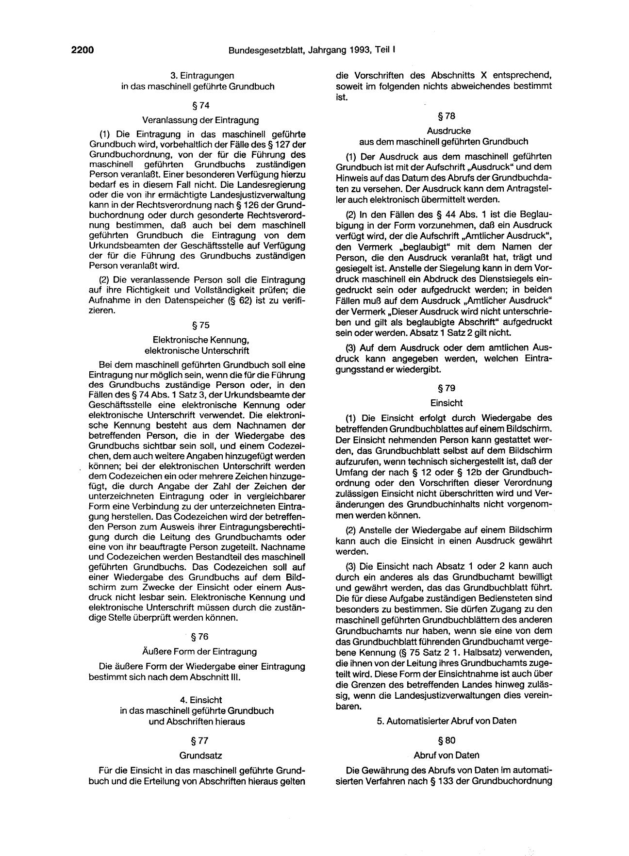BGBl. 1993, Seite 2200 — Originalseite als Abbildung